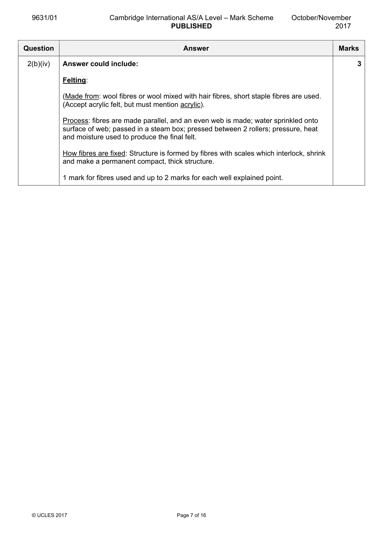 Mark scheme, page 7 of 16