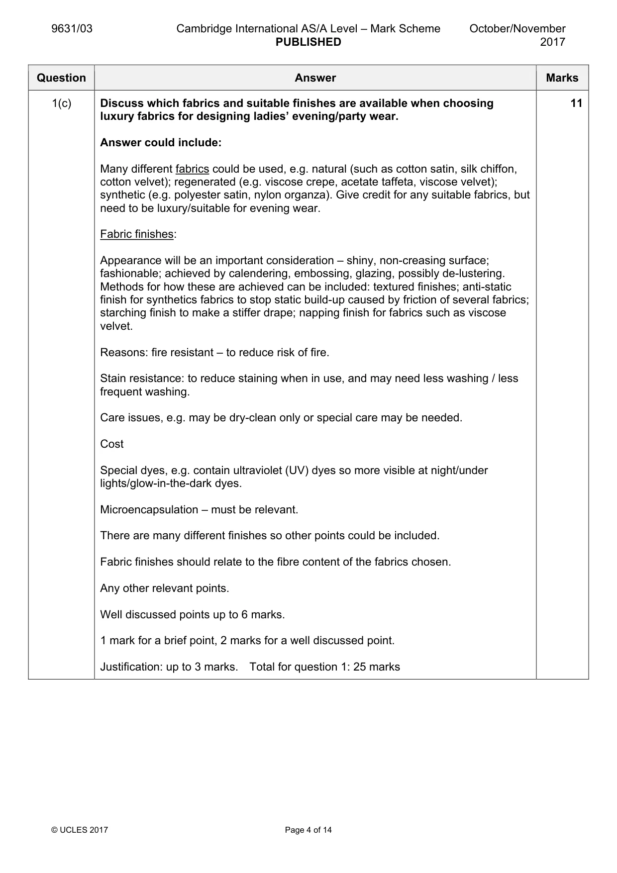 Mark scheme, page 4 of 14