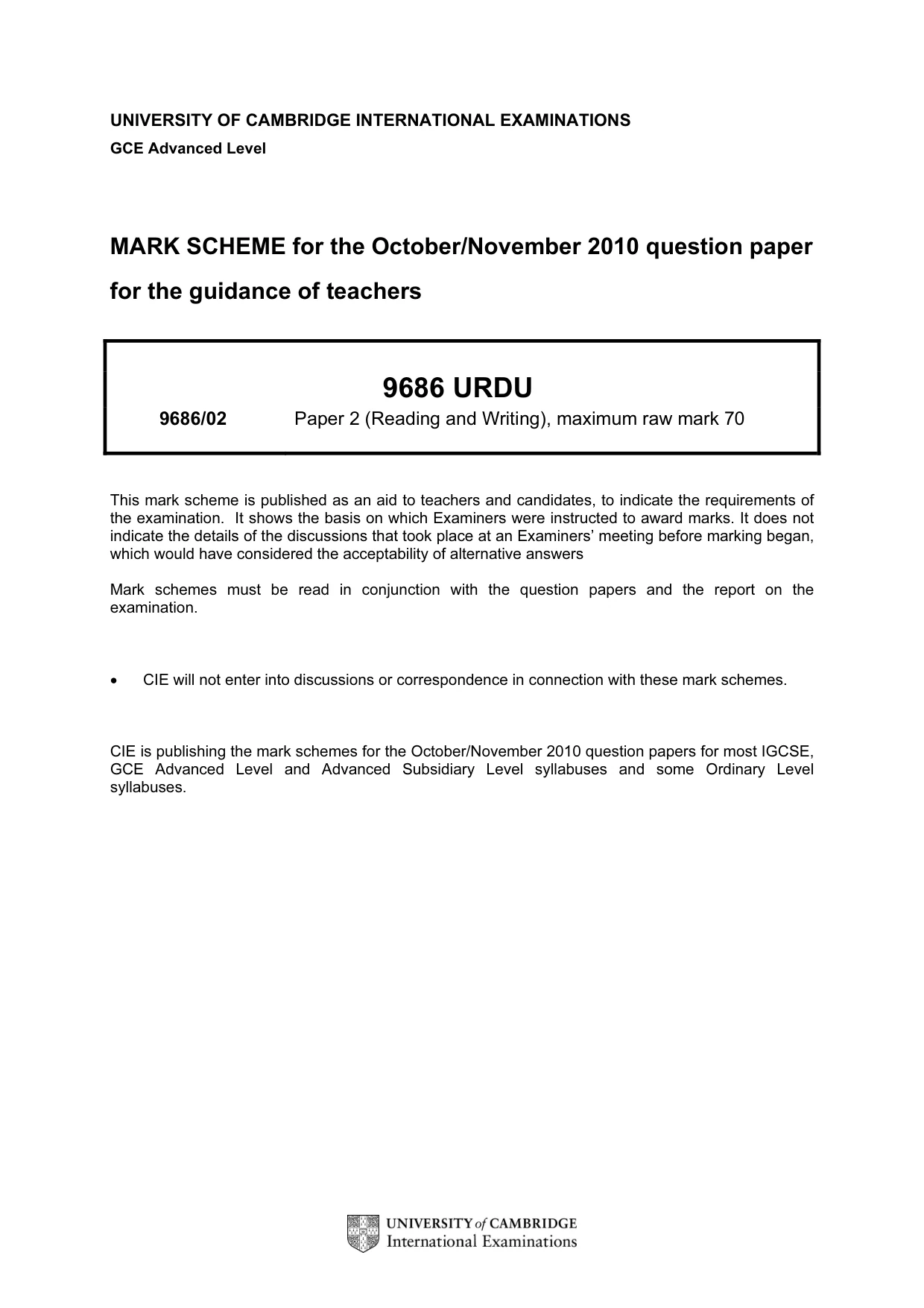 Mark scheme, page 1 of 8