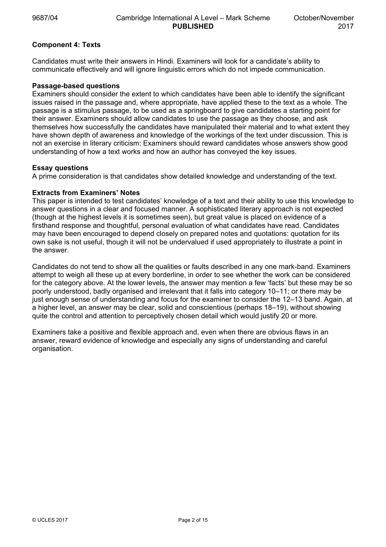 Mark scheme, page 2 of 15