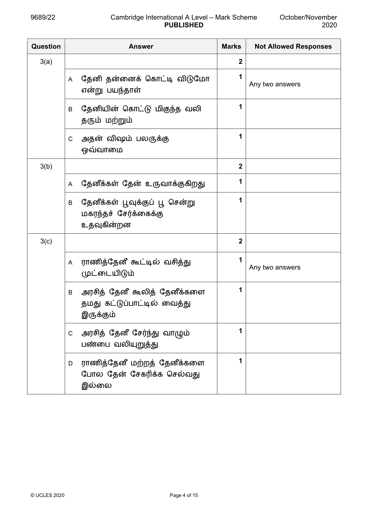 Mark scheme, page 4 of 15