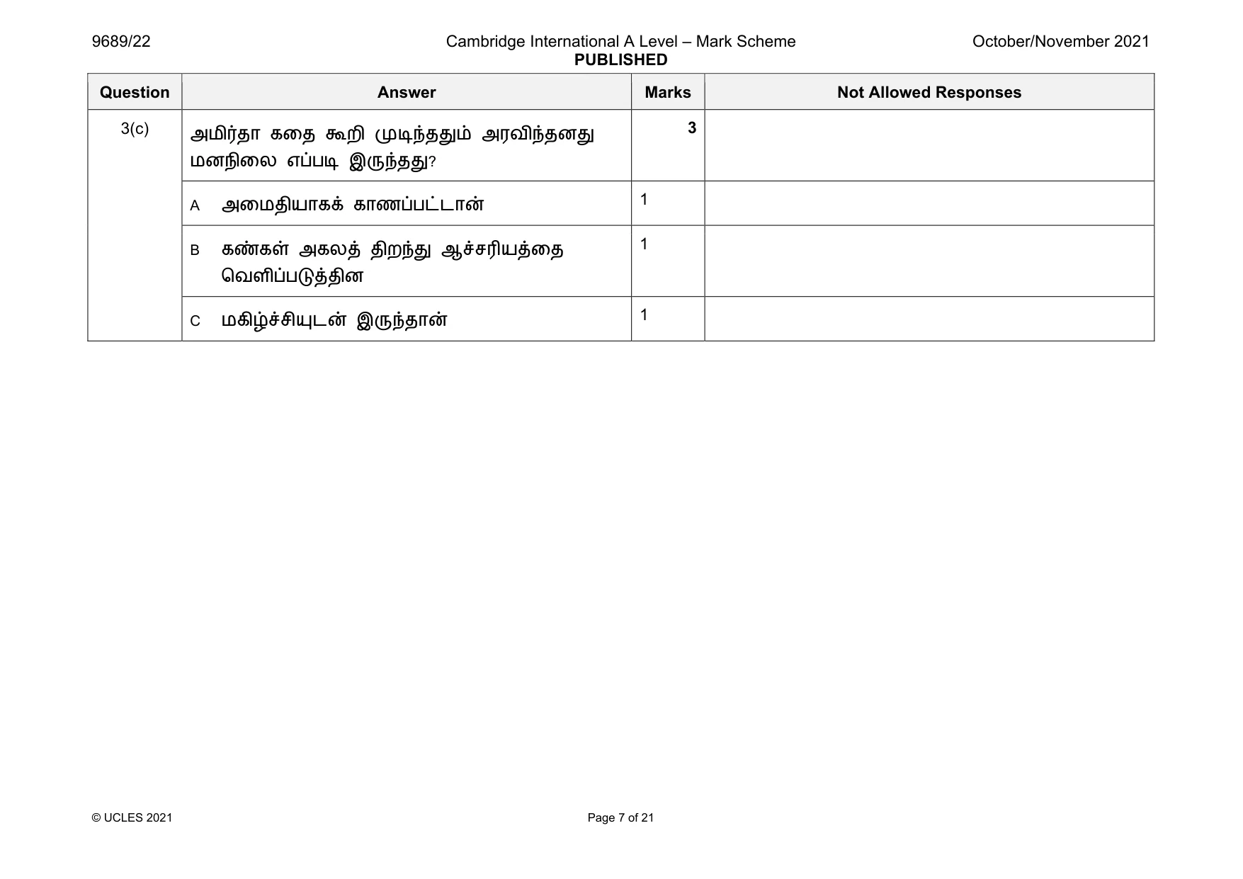 Mark scheme, page 7 of 21