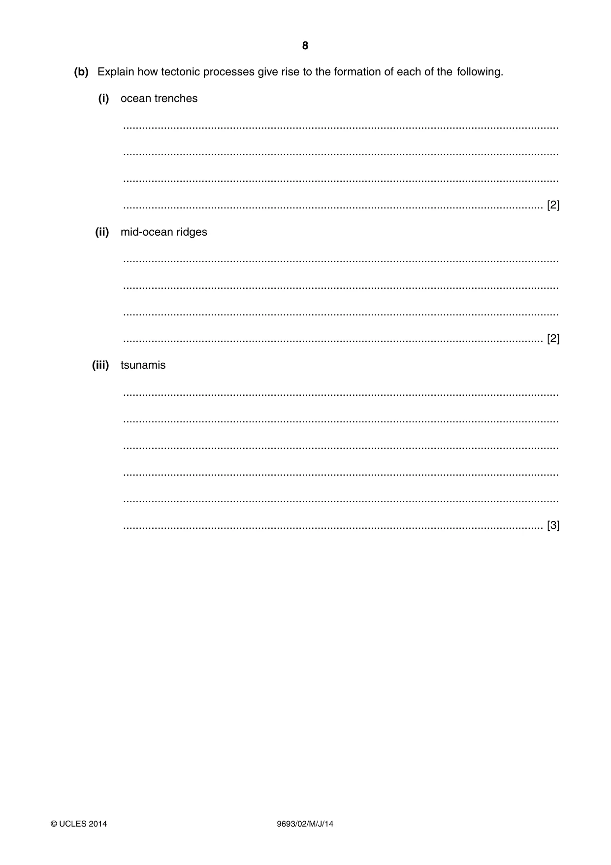 Cambridge A Level Marine Science 9693 2014 May/June Paper 2 · Variant 1 question paper, page 8 of 12