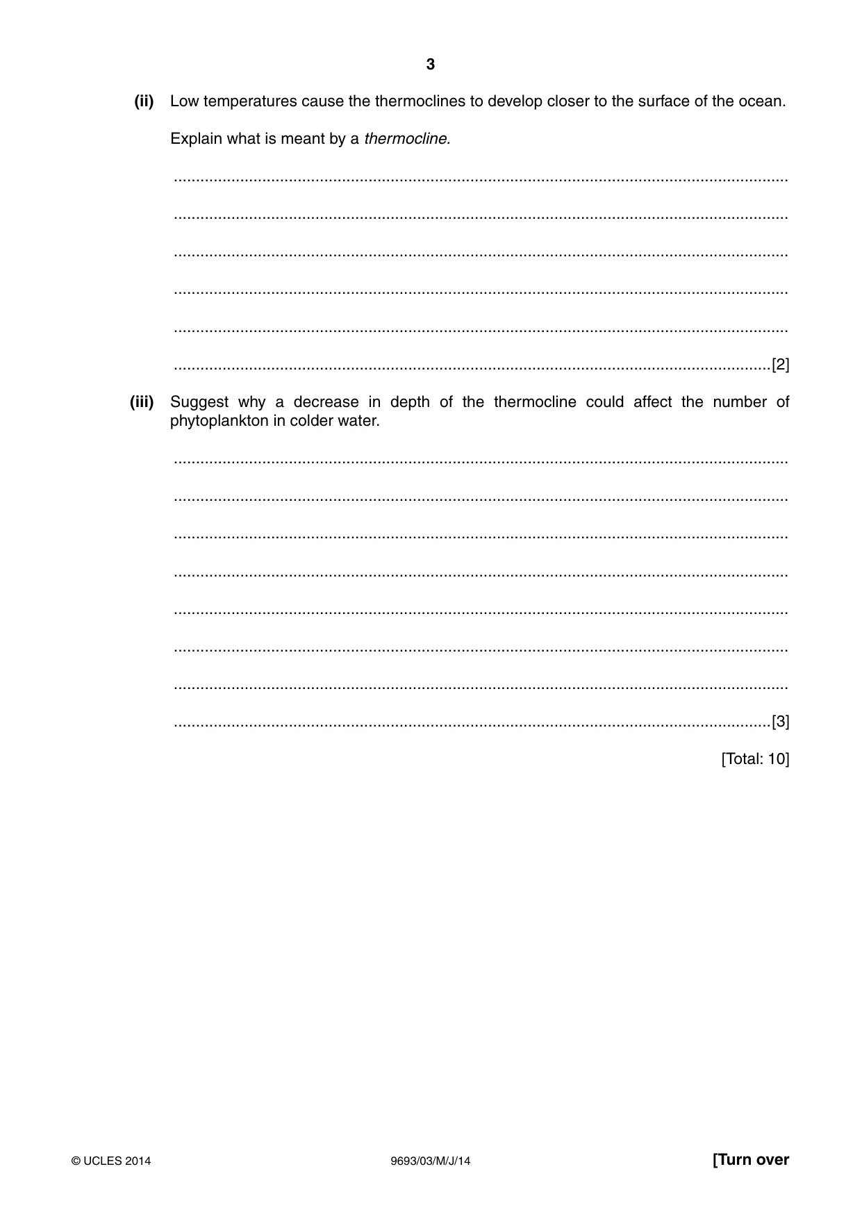 Cambridge A Level Marine Science 9693 2014 May/June Paper 3 · Variant 1 question paper, page 3 of 20