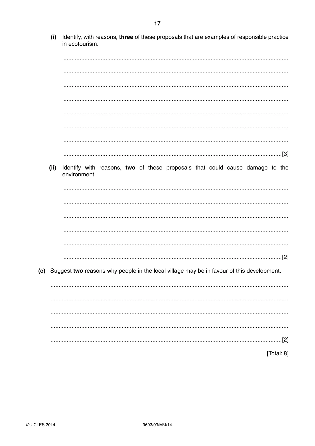 Cambridge A Level Marine Science 9693 2014 May/June Paper 3 · Variant 1 question paper, page 17 of 20
