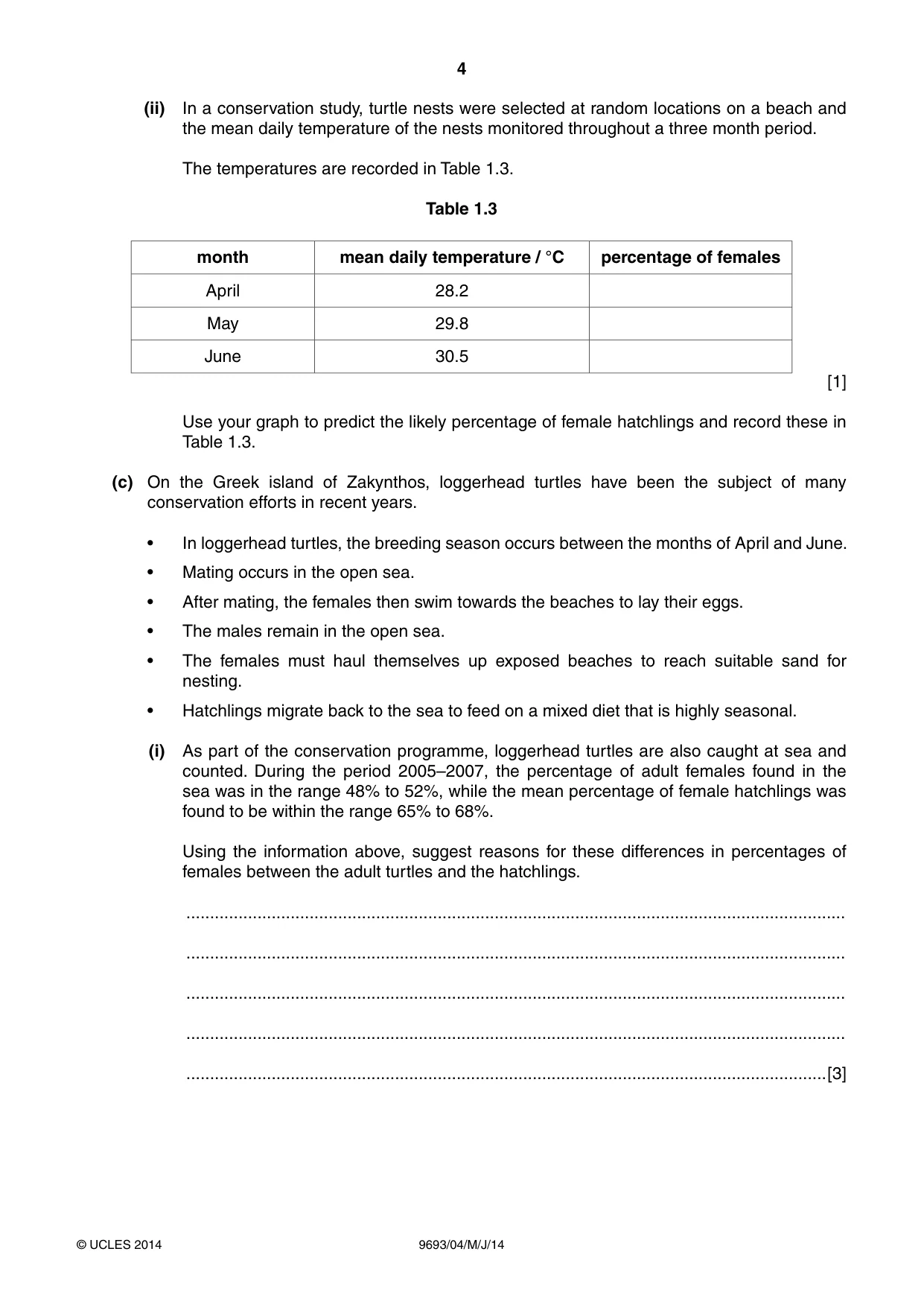 Cambridge A Level Marine Science 9693 2014 May/June Paper 4 · Variant 1 question paper, page 4 of 12