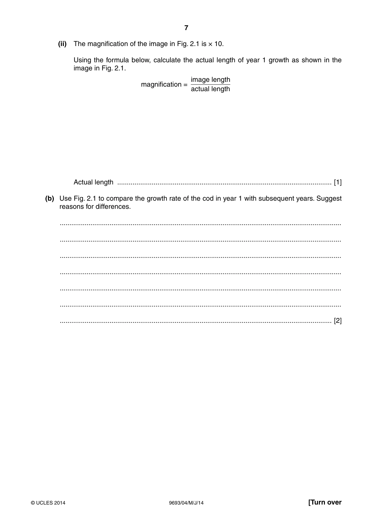 Cambridge A Level Marine Science 9693 2014 May/June Paper 4 · Variant 1 question paper, page 7 of 12