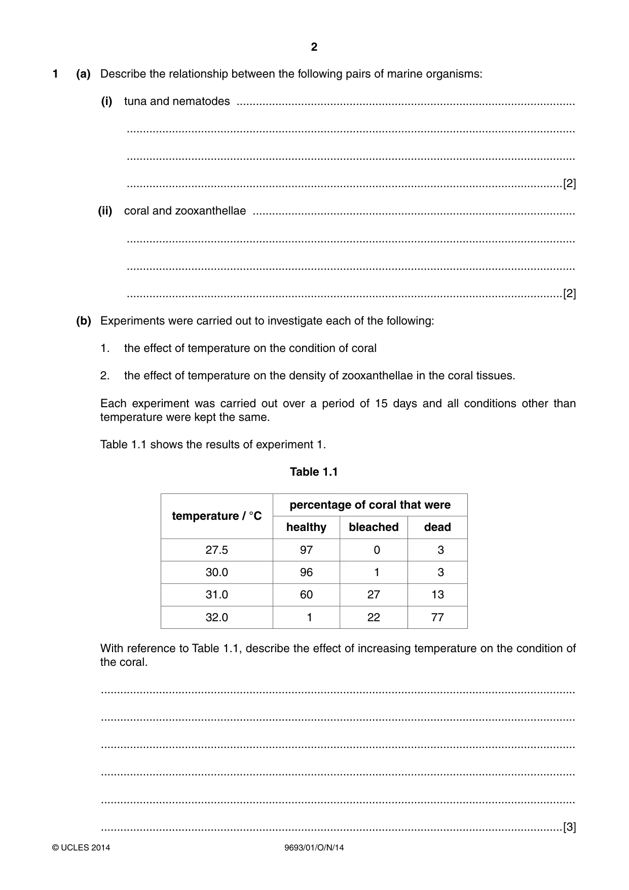 Cambridge A Level Marine Science 9693 2014 Oct/Nov Paper 1 · Variant 1 question paper, page 2 of 16