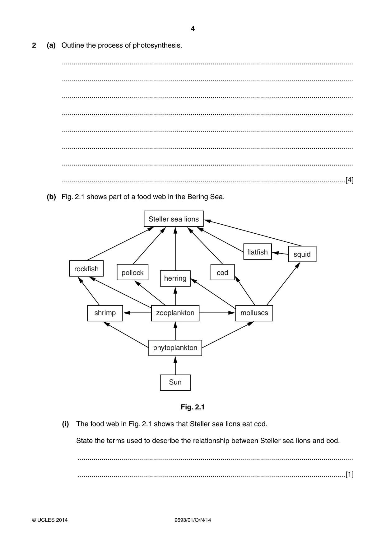 Cambridge A Level Marine Science 9693 2014 Oct/Nov Paper 1 · Variant 1 question paper, page 4 of 16