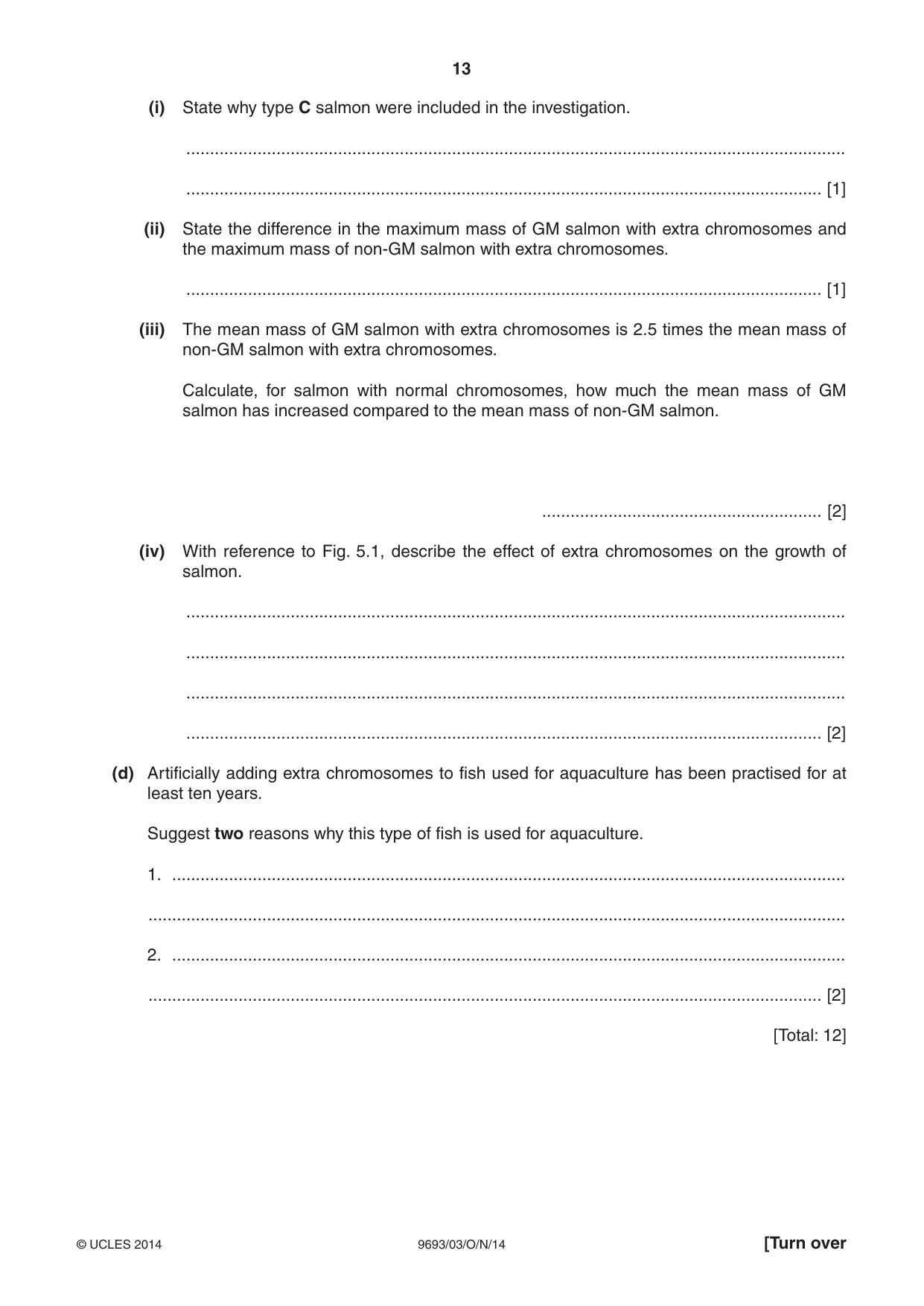 Cambridge A Level Marine Science 9693 2014 Oct/Nov Paper 3 · Variant 1 question paper, page 13 of 20