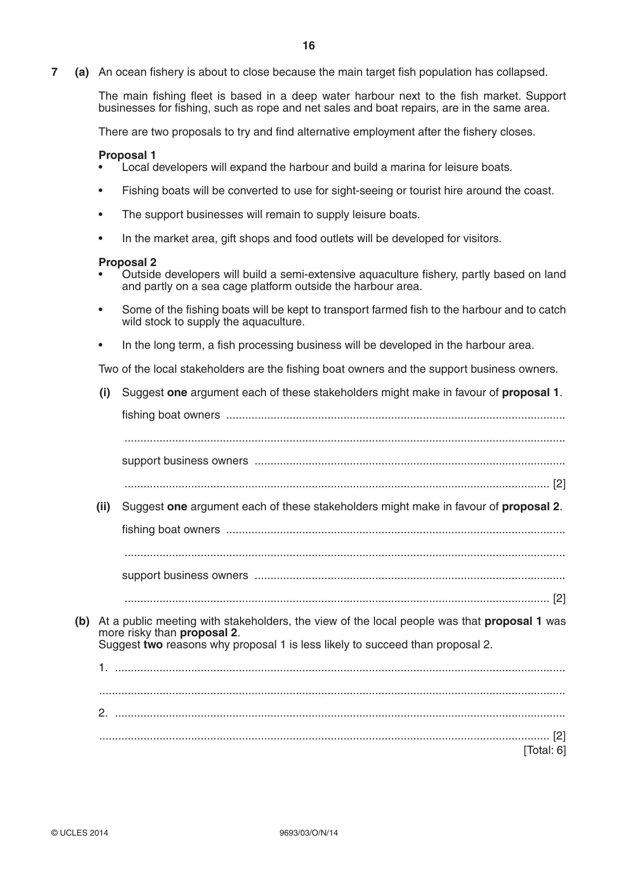 Cambridge A Level Marine Science 9693 2014 Oct/Nov Paper 3 · Variant 1 question paper, page 16 of 20