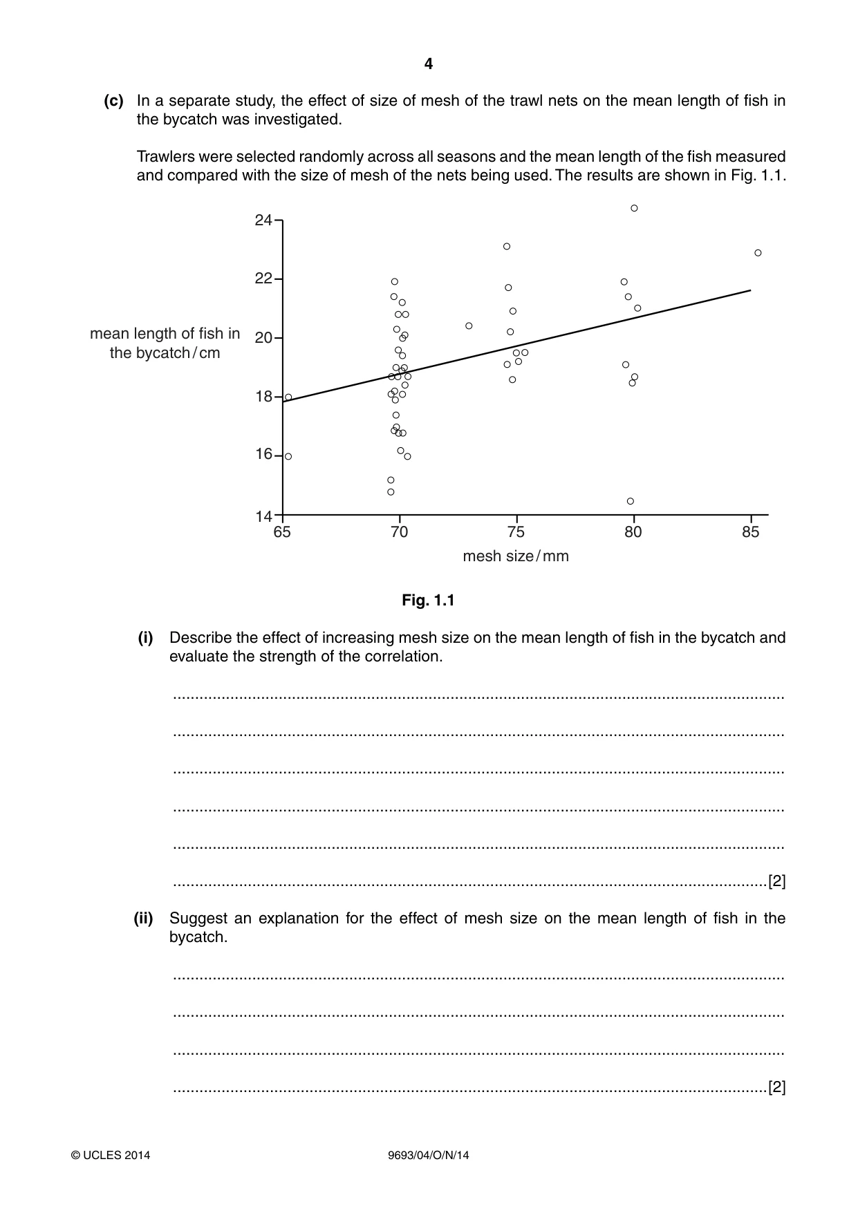 Cambridge A Level Marine Science 9693 2014 Oct/Nov Paper 4 · Variant 1 question paper, page 4 of 12