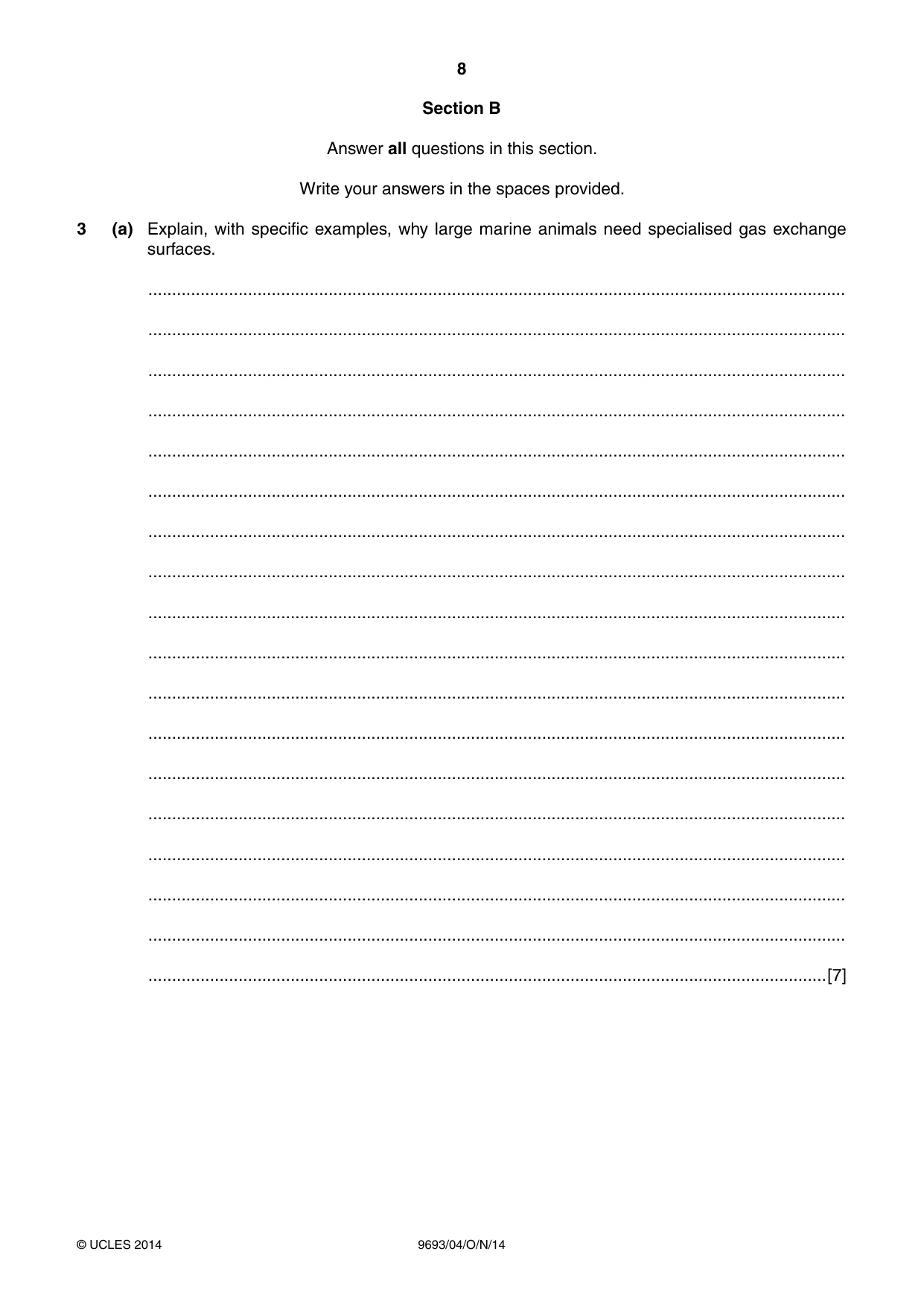 Cambridge A Level Marine Science 9693 2014 Oct/Nov Paper 4 · Variant 1 question paper, page 8 of 12