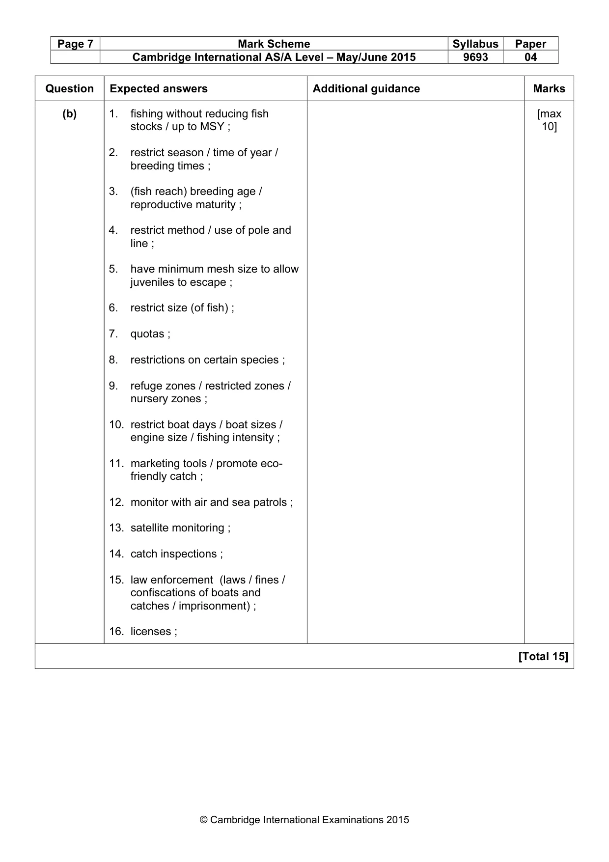 Mark scheme, page 7 of 7