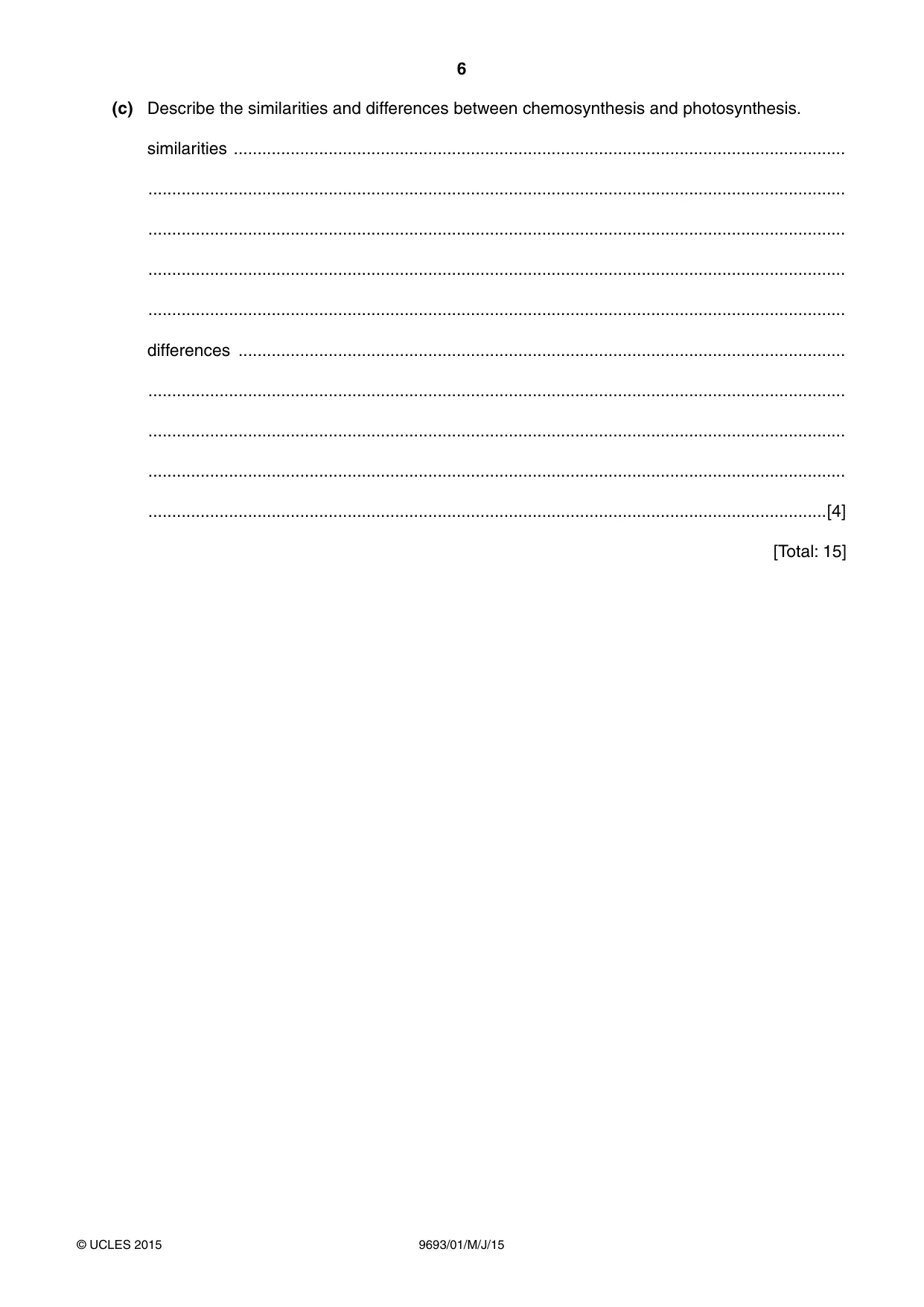 Cambridge A Level Marine Science 9693 2015 May/June Paper 1 · Variant 1 question paper, page 6 of 16