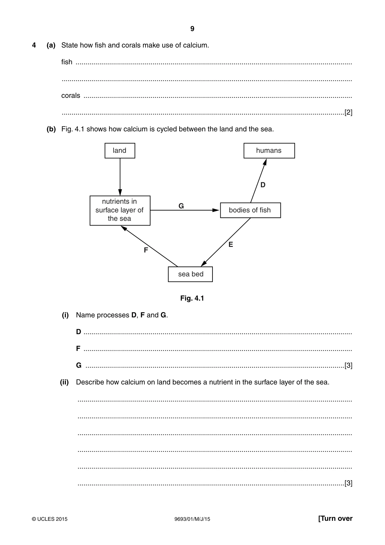 Cambridge A Level Marine Science 9693 2015 May/June Paper 1 · Variant 1 question paper, page 9 of 16