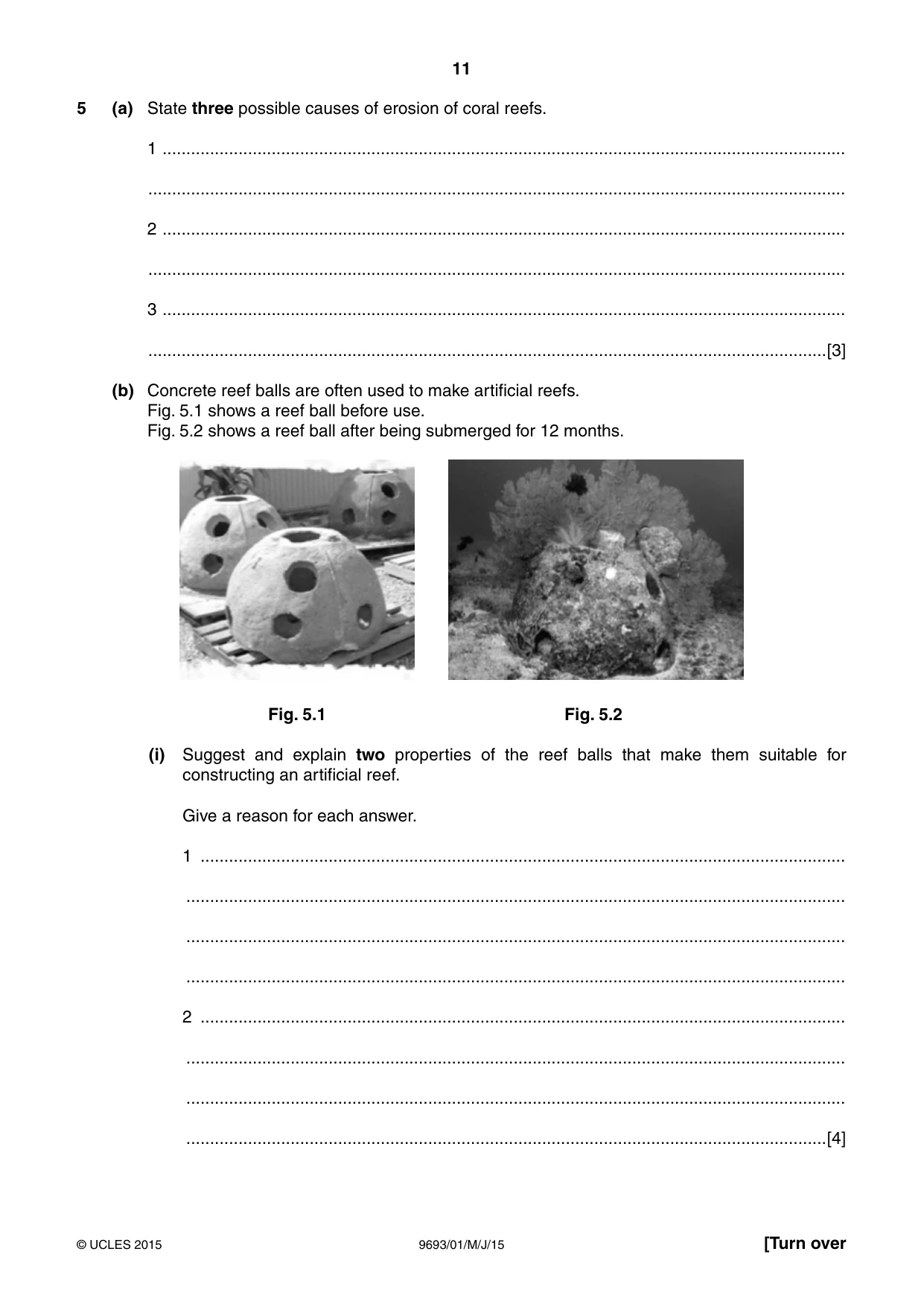 Cambridge A Level Marine Science 9693 2015 May/June Paper 1 · Variant 1 question paper, page 11 of 16