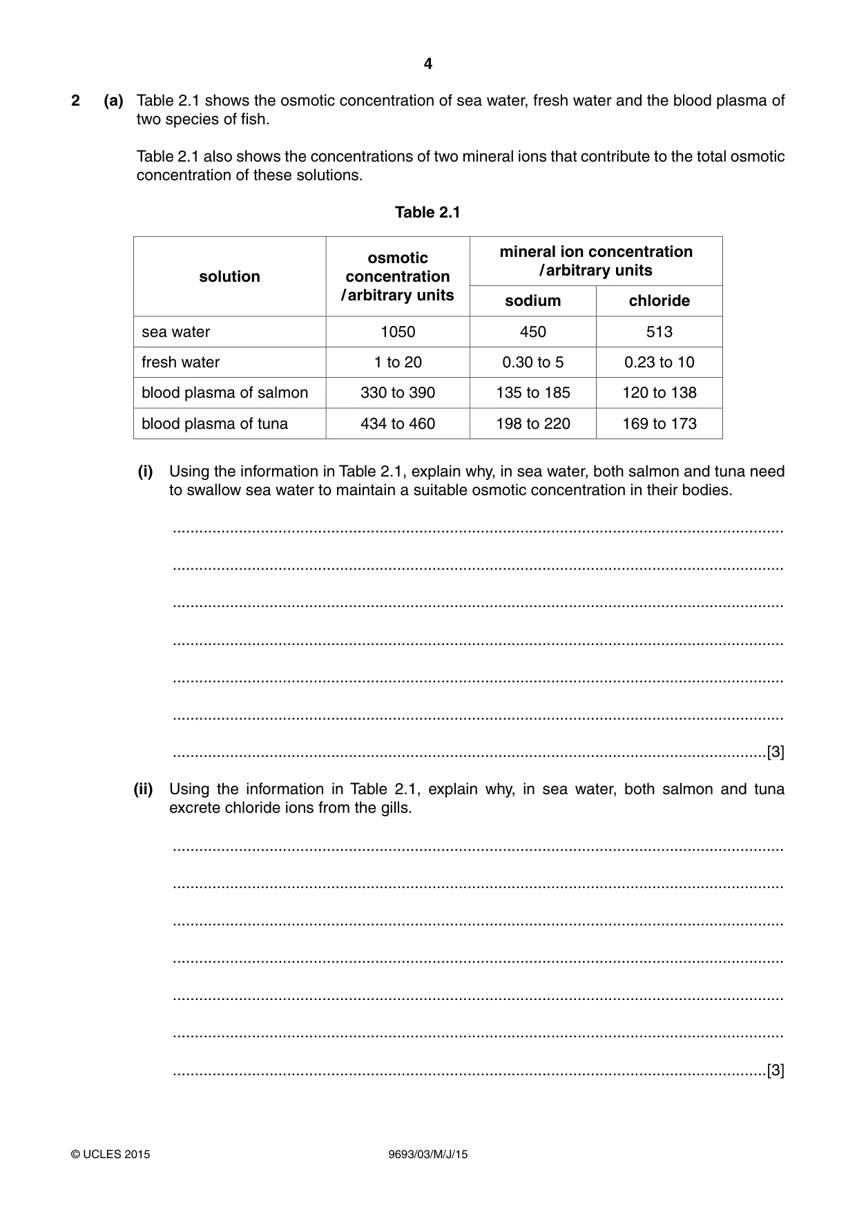 Cambridge A Level Marine Science 9693 2015 May/June Paper 3 · Variant 1 question paper, page 4 of 16