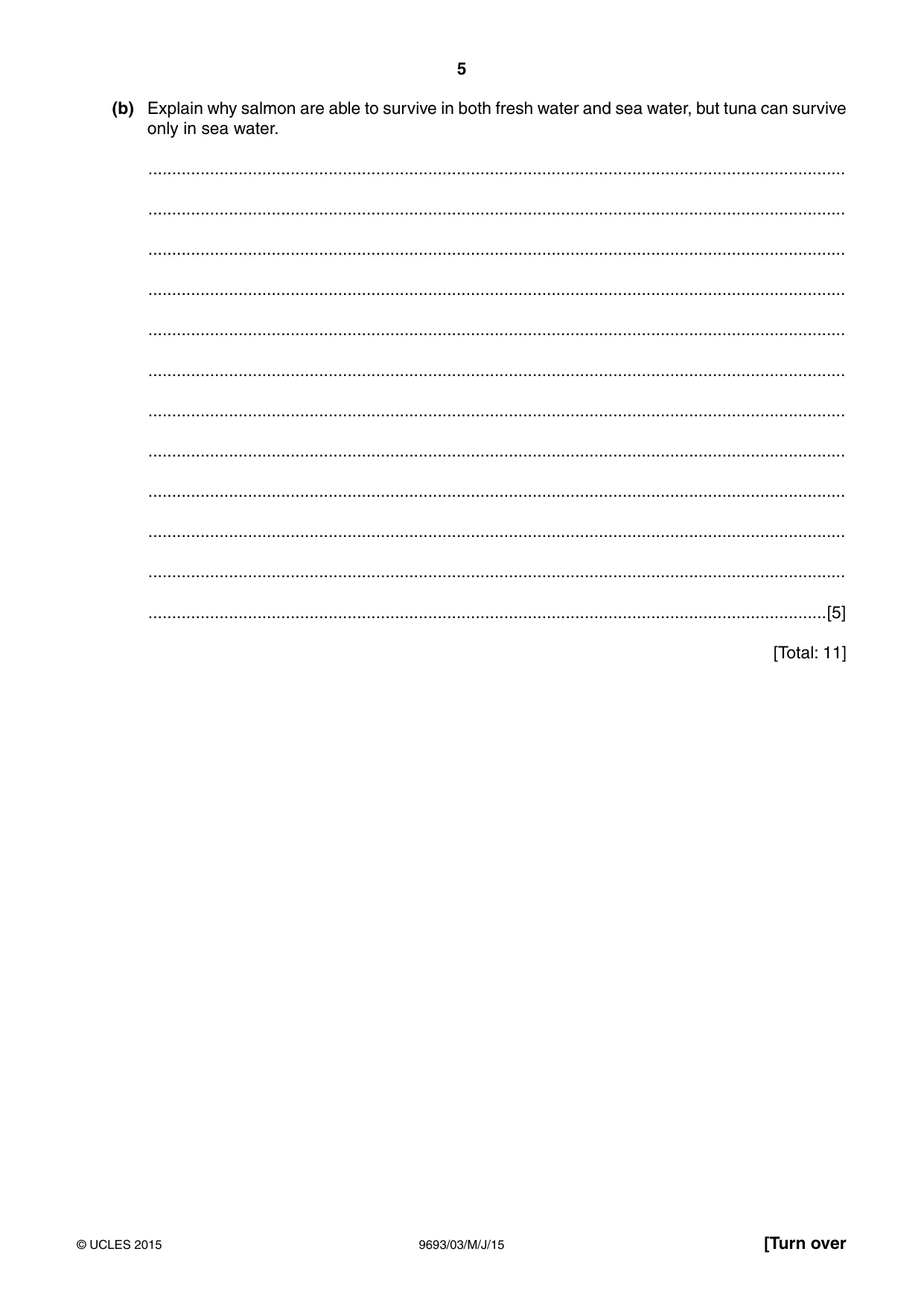 Cambridge A Level Marine Science 9693 2015 May/June Paper 3 · Variant 1 question paper, page 5 of 16