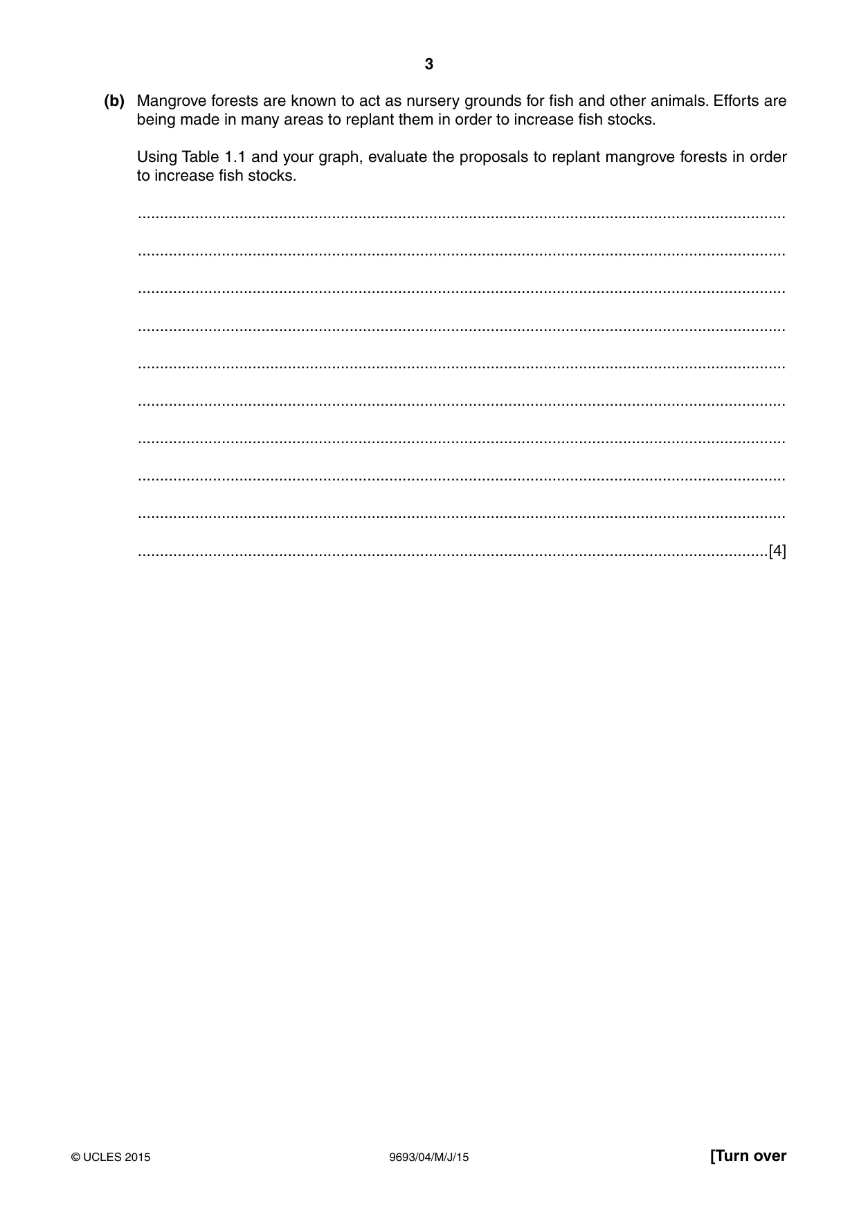 Cambridge A Level Marine Science 9693 2015 May/June Paper 4 · Variant 1 question paper, page 3 of 12