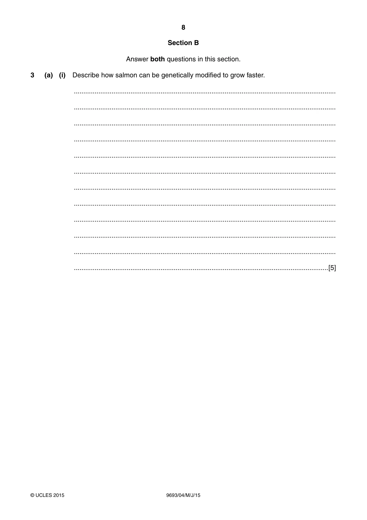Cambridge A Level Marine Science 9693 2015 May/June Paper 4 · Variant 1 question paper, page 8 of 12