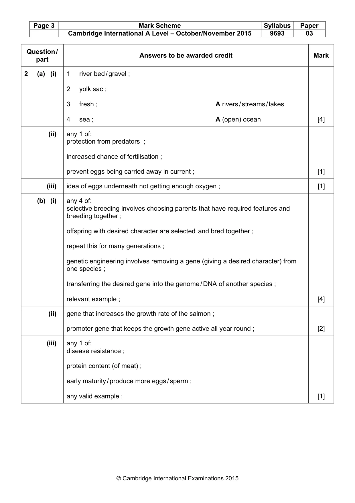 Mark scheme, page 3 of 7