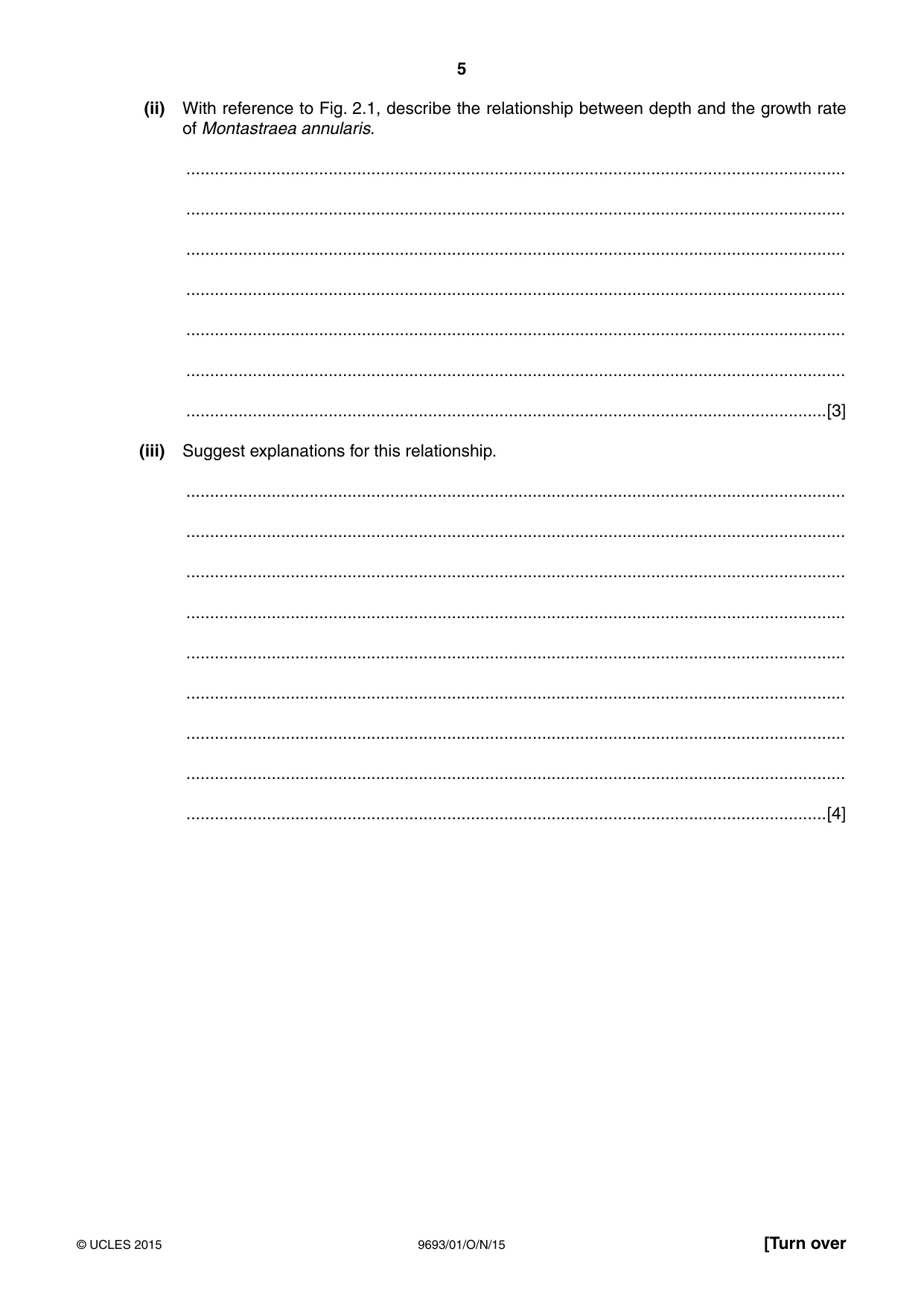 Cambridge A Level Marine Science 9693 2015 Oct/Nov Paper 1 · Variant 1 question paper, page 5 of 16