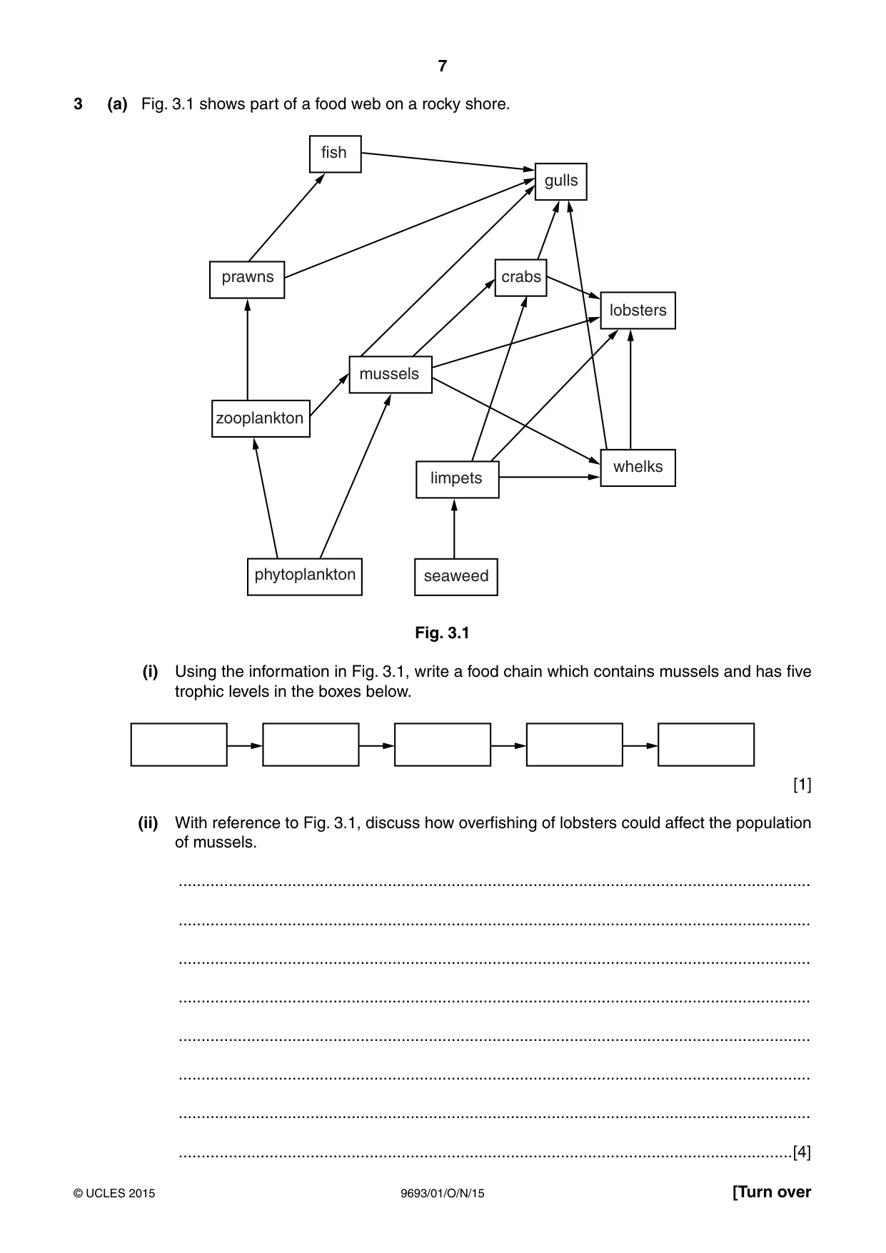 Cambridge A Level Marine Science 9693 2015 Oct/Nov Paper 1 · Variant 1 question paper, page 7 of 16