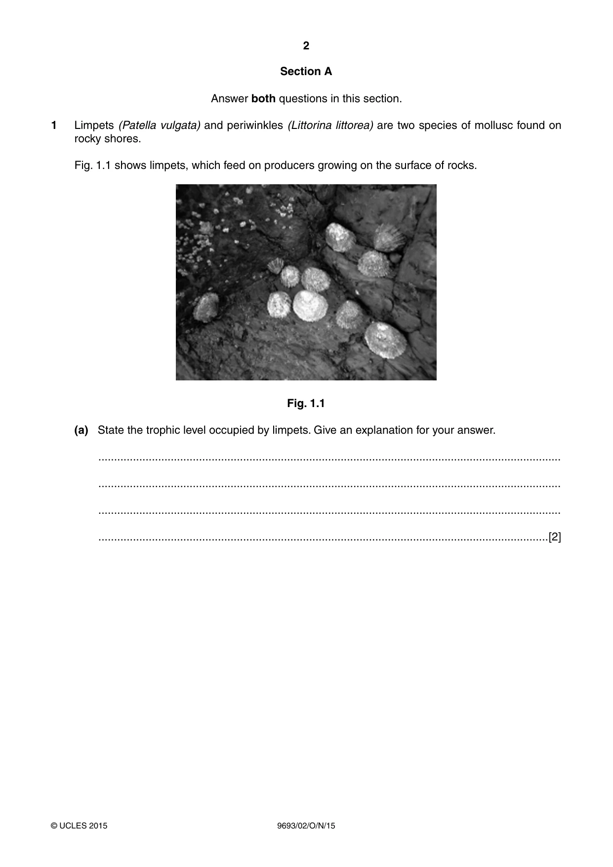 Cambridge A Level Marine Science 9693 2015 Oct/Nov Paper 2 · Variant 1 question paper, page 2 of 12