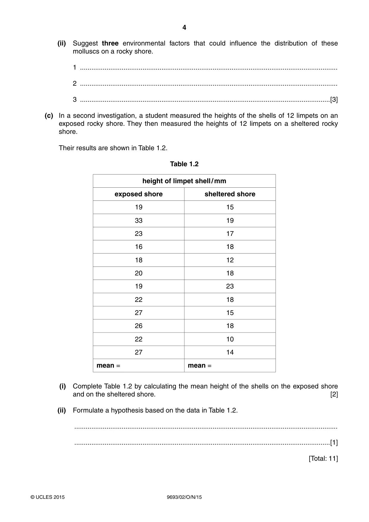 Cambridge A Level Marine Science 9693 2015 Oct/Nov Paper 2 · Variant 1 question paper, page 4 of 12