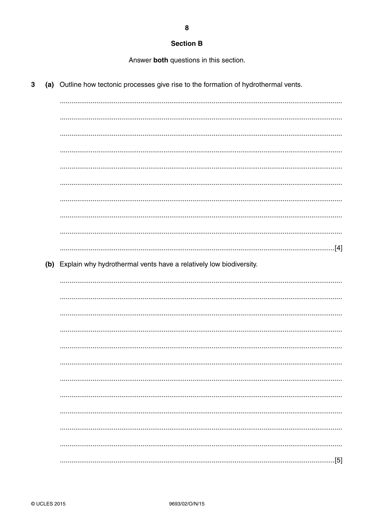 Cambridge A Level Marine Science 9693 2015 Oct/Nov Paper 2 · Variant 1 question paper, page 8 of 12