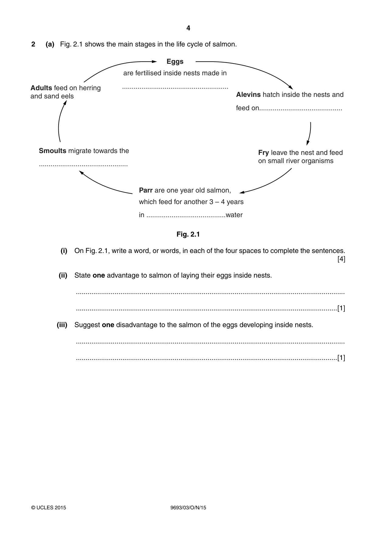 Cambridge A Level Marine Science 9693 2015 Oct/Nov Paper 3 · Variant 1 question paper, page 4 of 16