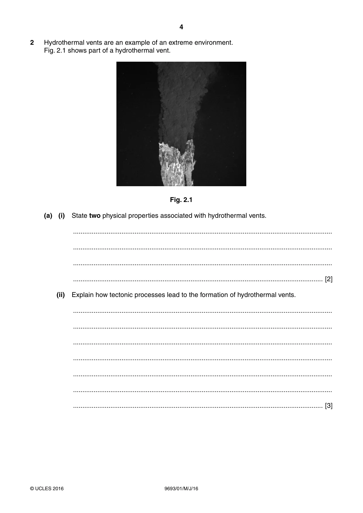 Cambridge A Level Marine Science 9693 2016 May/June Paper 1 · Variant 0 question paper, page 4 of 16
