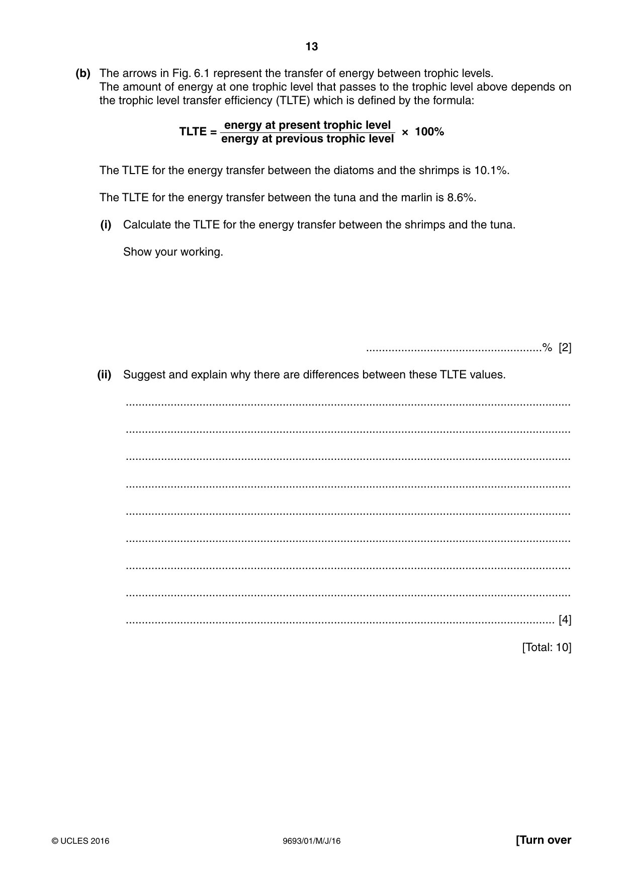 Cambridge A Level Marine Science 9693 2016 May/June Paper 1 · Variant 0 question paper, page 13 of 16
