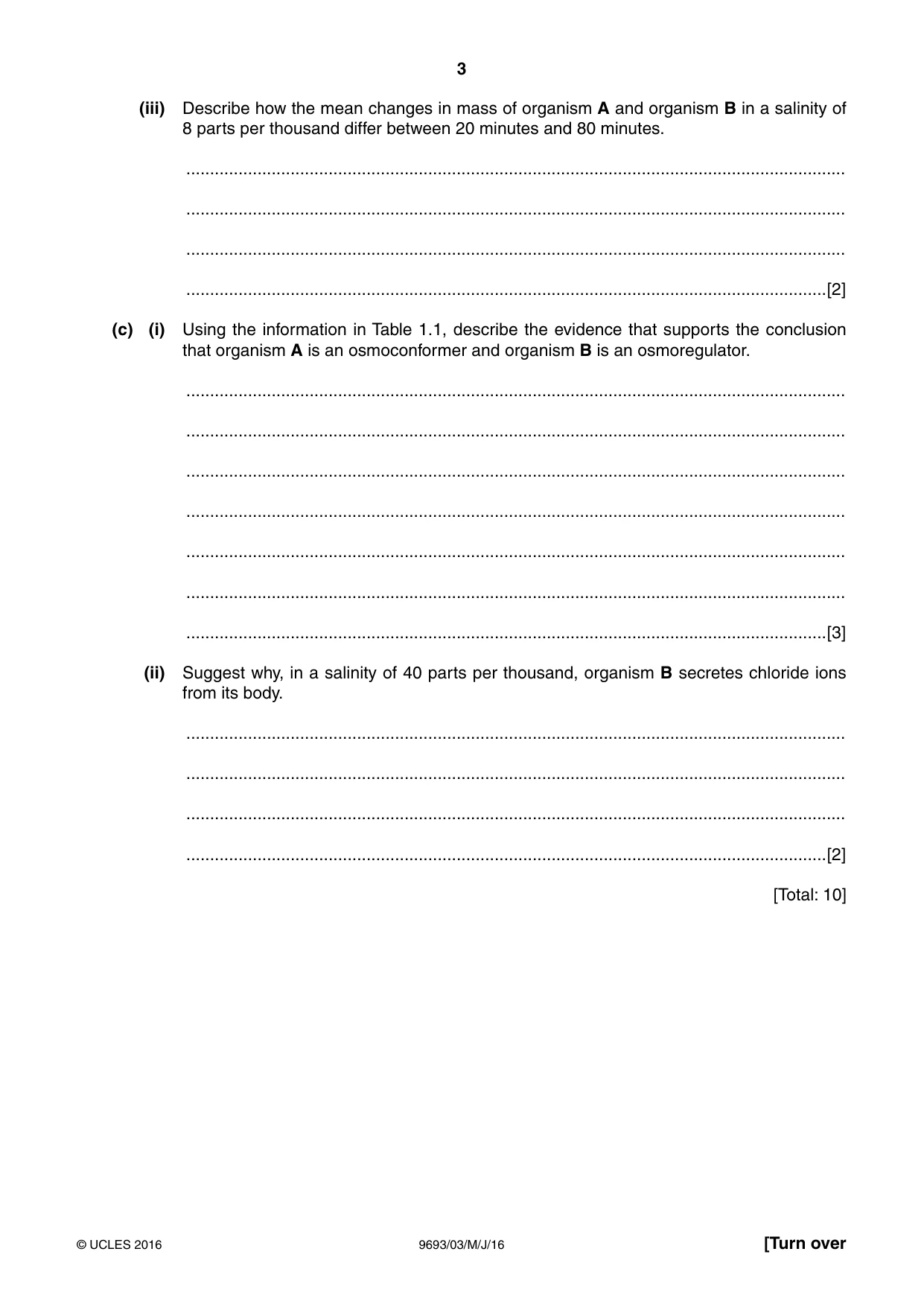 Cambridge A Level Marine Science 9693 2016 May/June Paper 3 · Variant 0 question paper, page 3 of 16