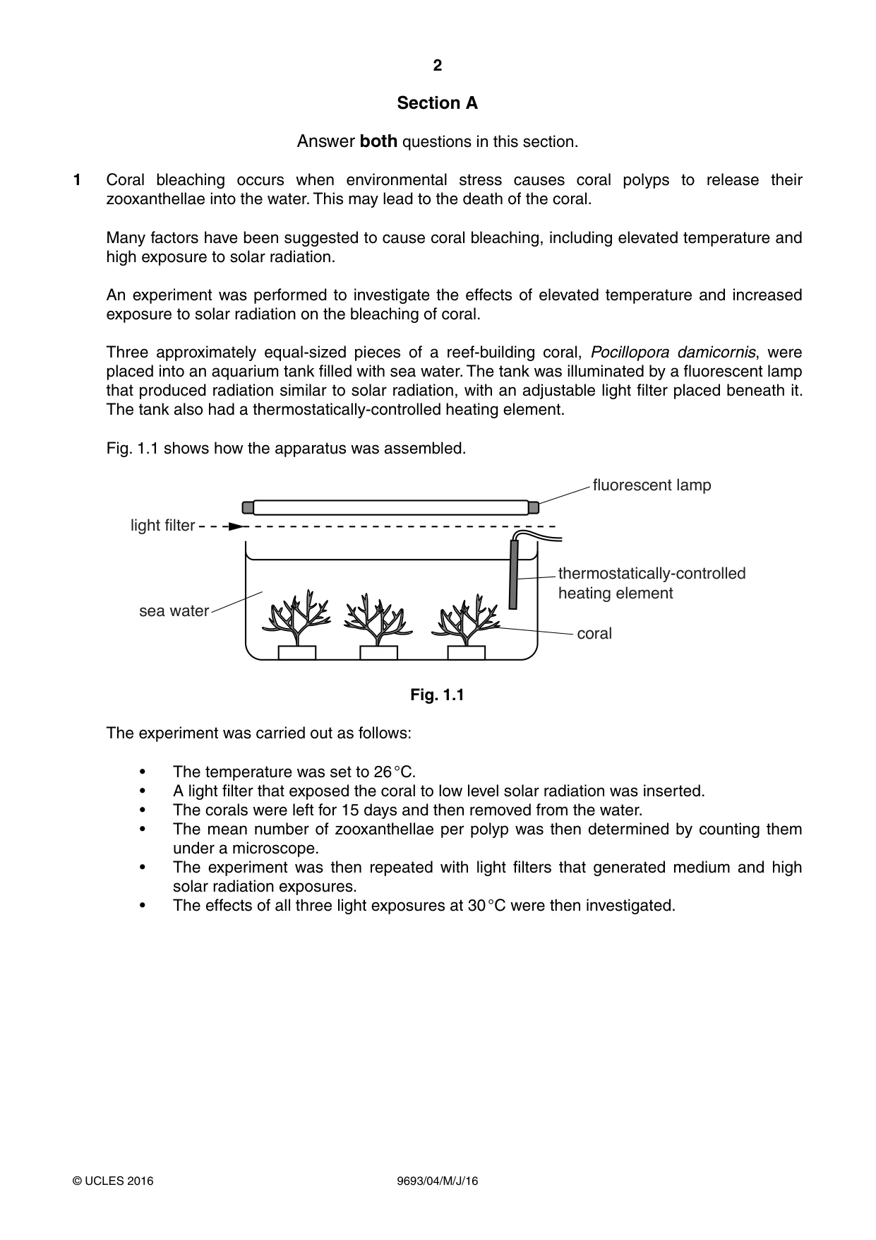 Cambridge A Level Marine Science 9693 2016 May/June Paper 4 · Variant 0 question paper, page 2 of 12