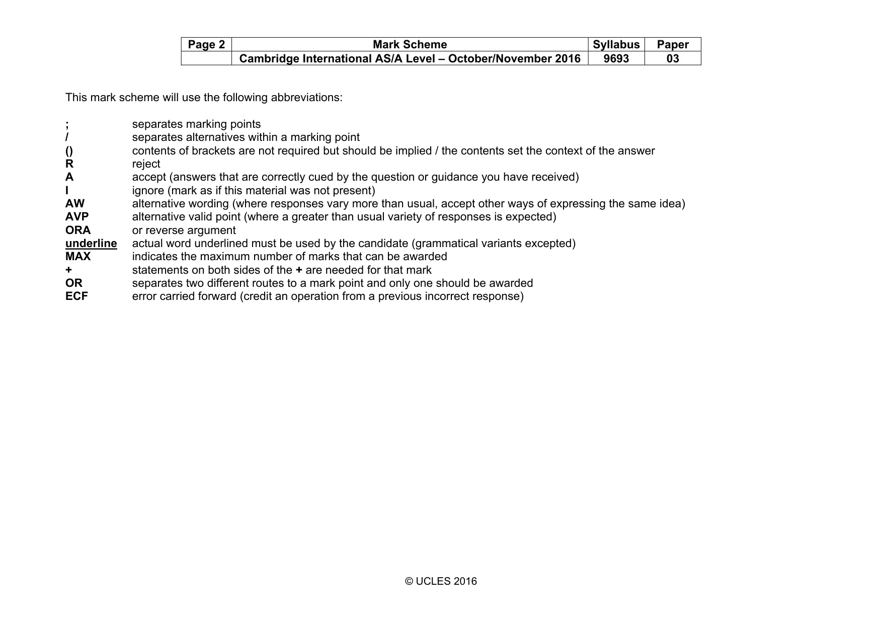 Mark scheme, page 2 of 10