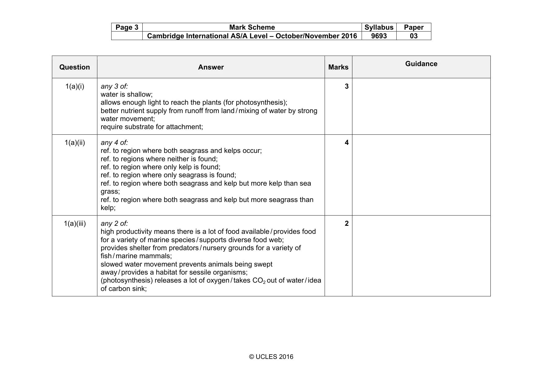 Mark scheme, page 3 of 10