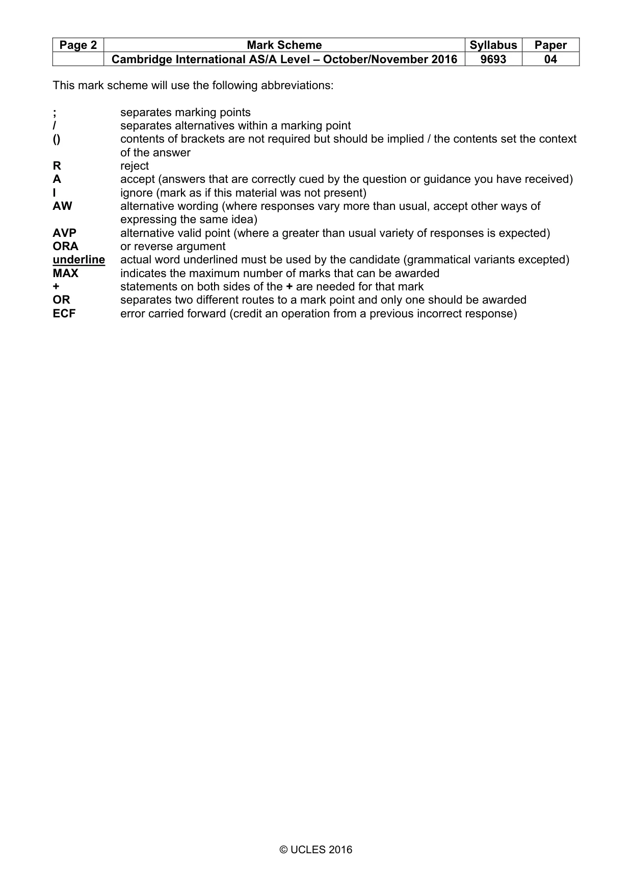 Mark scheme, page 2 of 12
