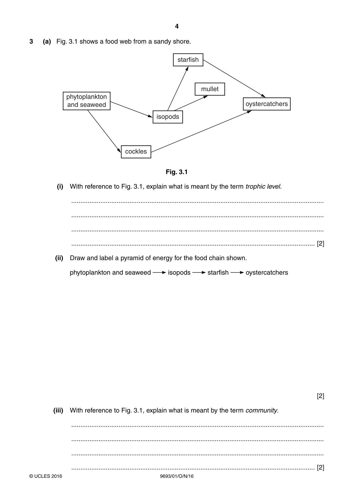 Cambridge A Level Marine Science 9693 2016 Oct/Nov Paper 1 · Variant 1 question paper, page 4 of 16