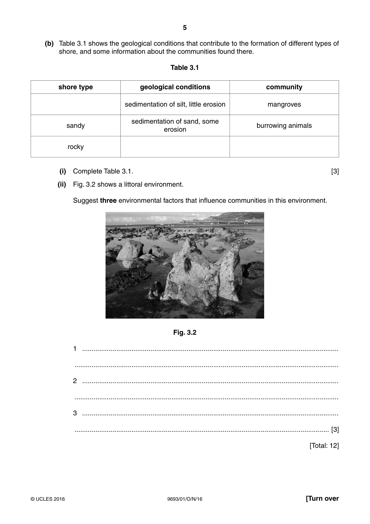 Cambridge A Level Marine Science 9693 2016 Oct/Nov Paper 1 · Variant 1 question paper, page 5 of 16