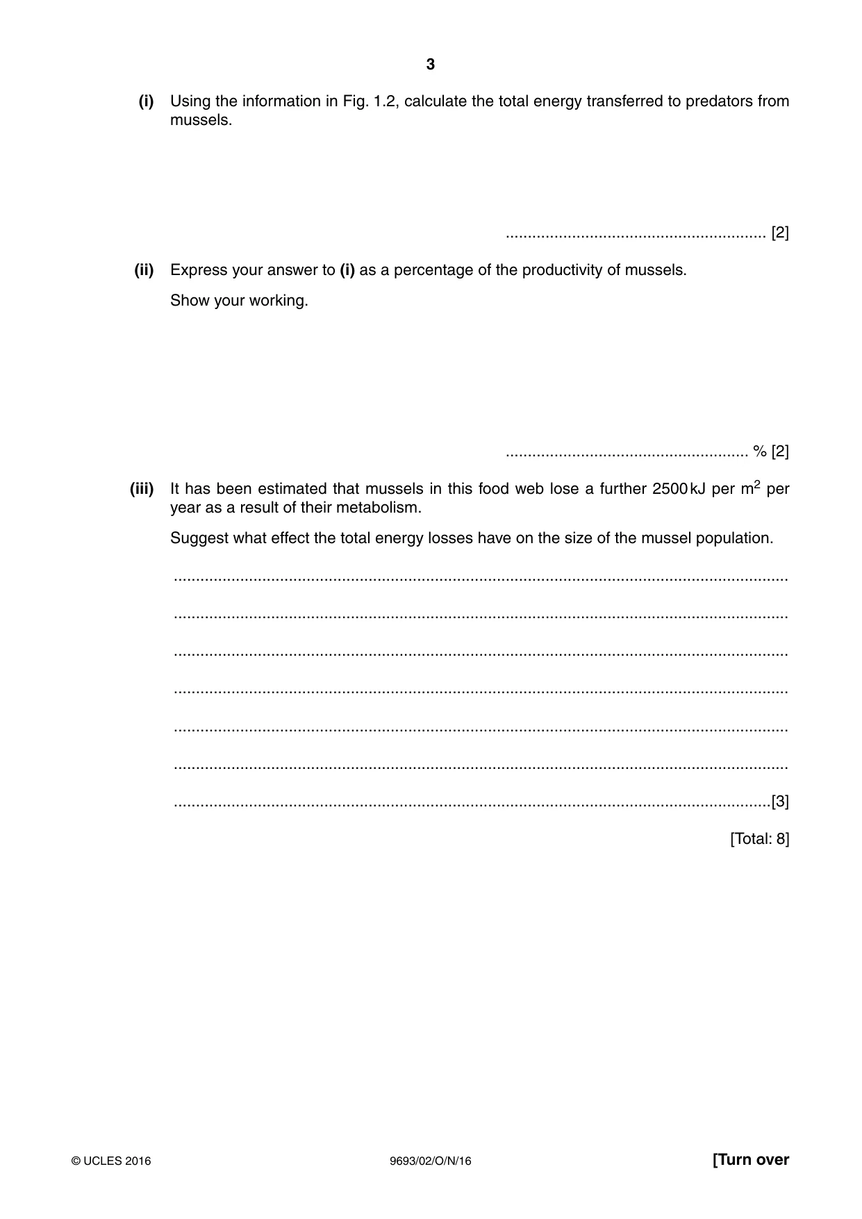 Cambridge A Level Marine Science 9693 2016 Oct/Nov Paper 2 · Variant 1 question paper, page 3 of 12