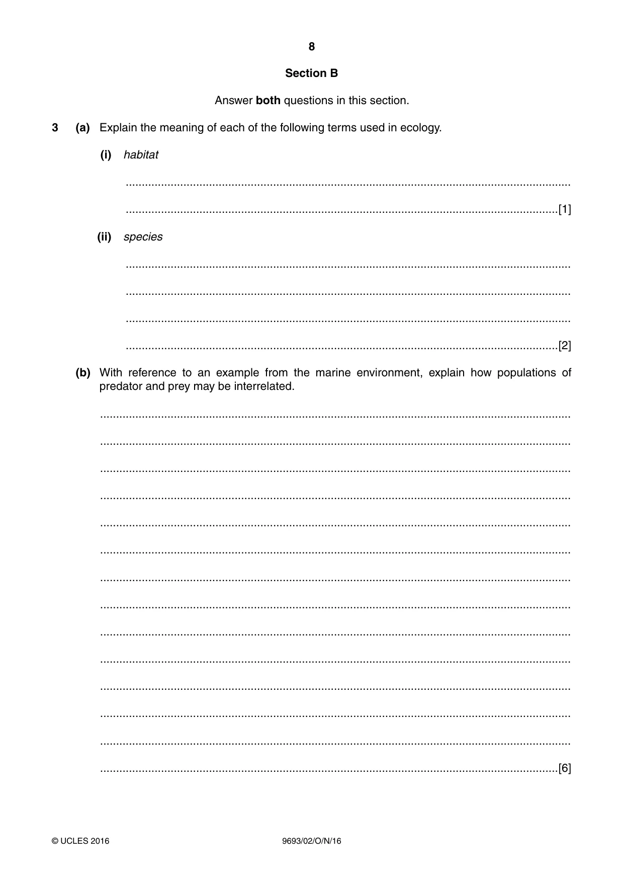 Cambridge A Level Marine Science 9693 2016 Oct/Nov Paper 2 · Variant 1 question paper, page 8 of 12