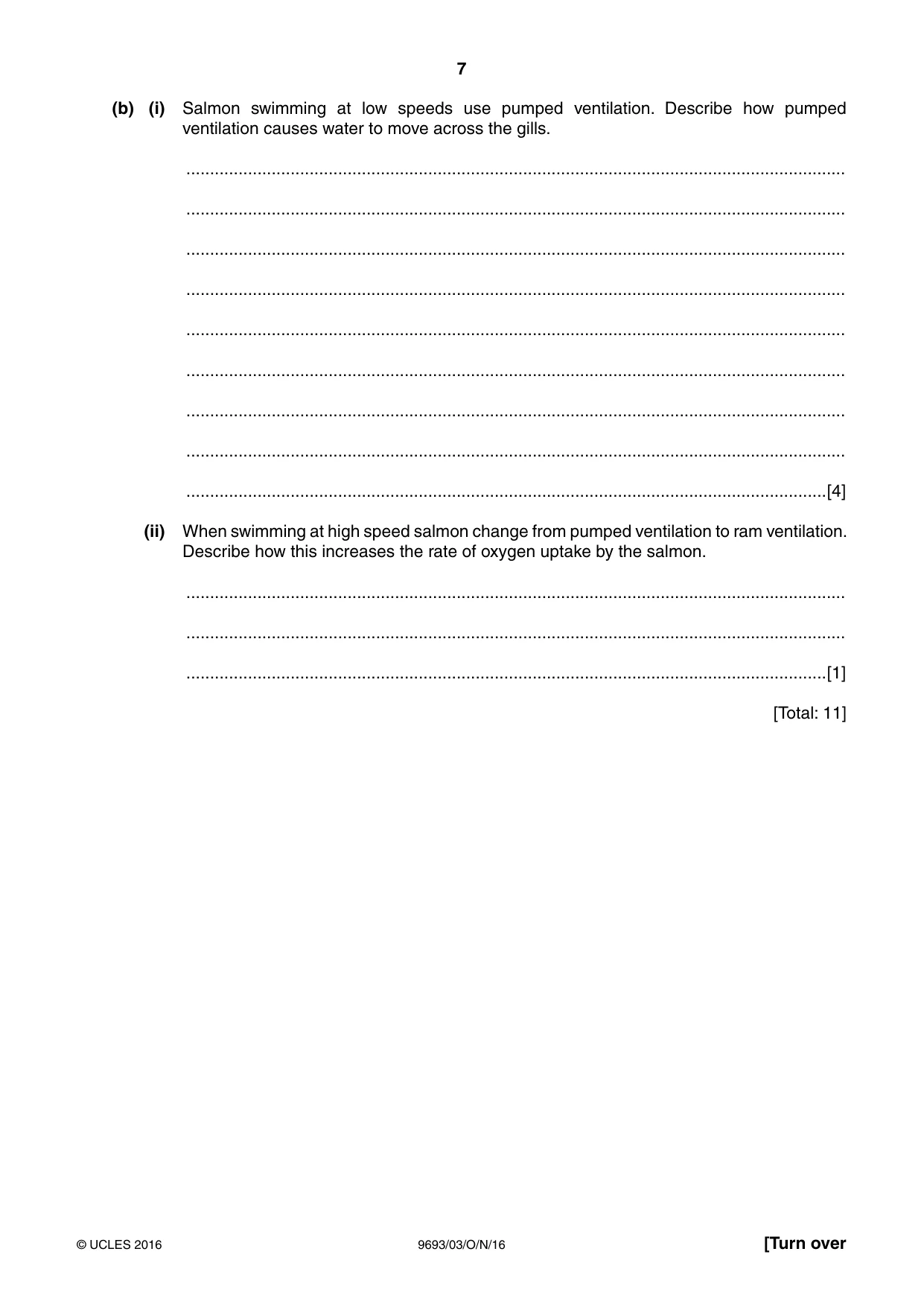 Cambridge A Level Marine Science 9693 2016 Oct/Nov Paper 3 · Variant 1 question paper, page 7 of 20
