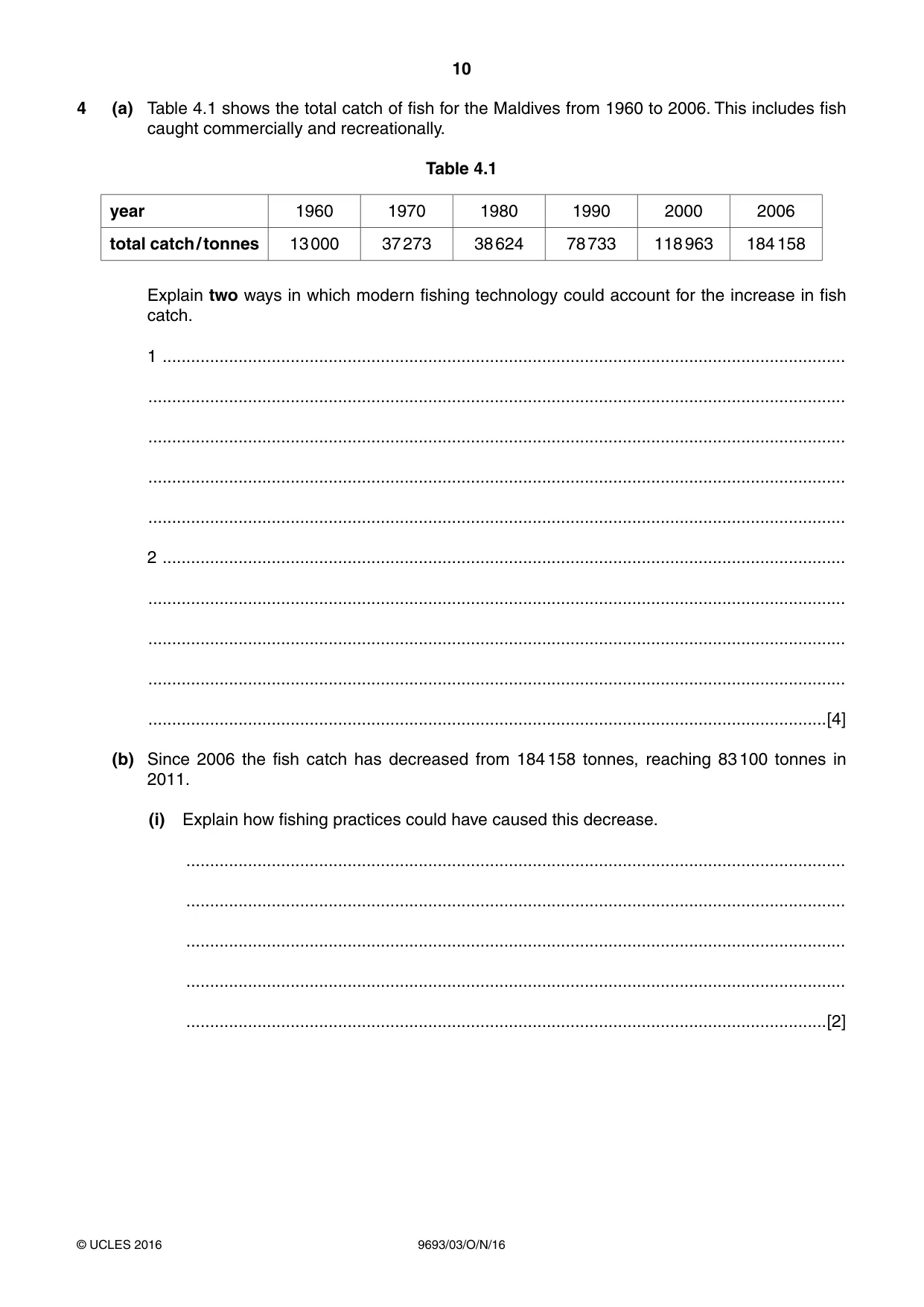 Cambridge A Level Marine Science 9693 2016 Oct/Nov Paper 3 · Variant 1 question paper, page 10 of 20