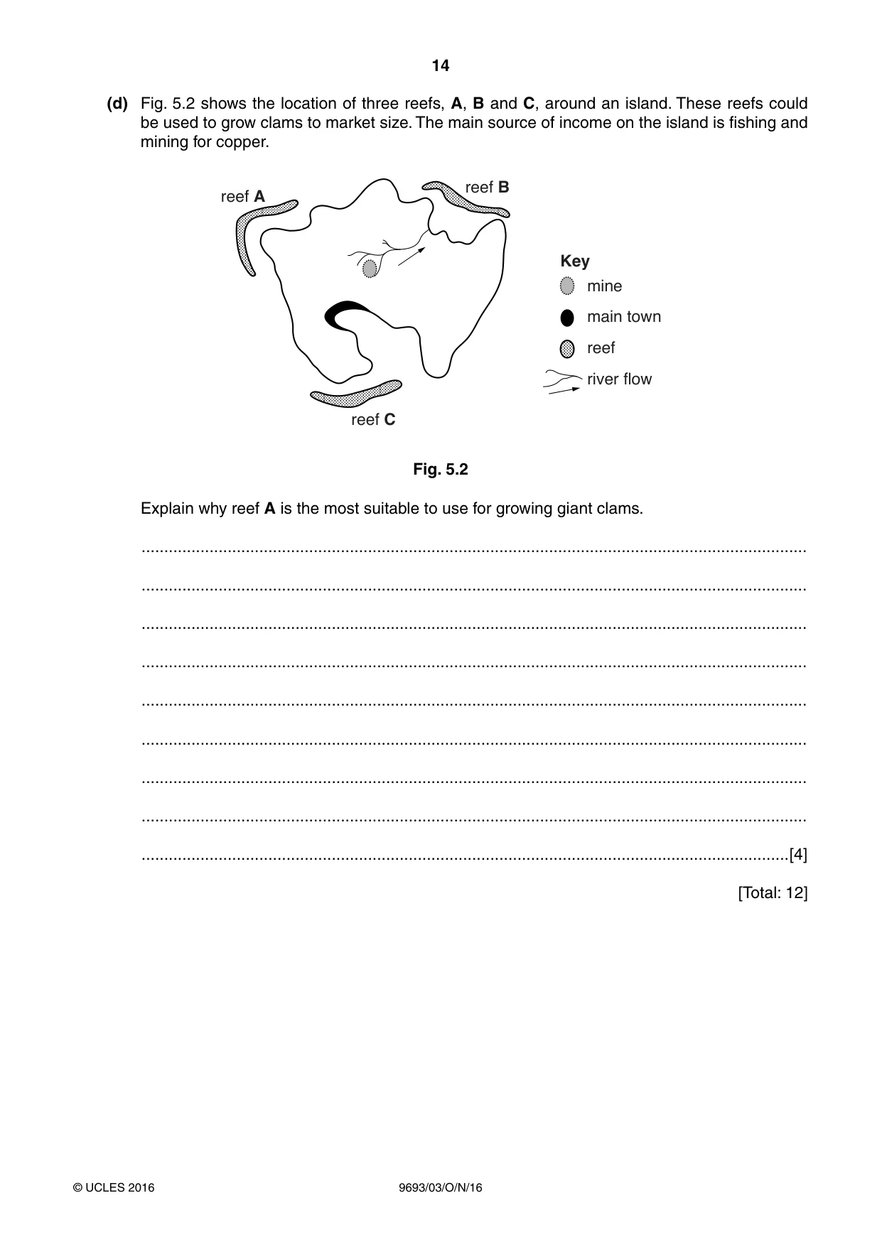 Cambridge A Level Marine Science 9693 2016 Oct/Nov Paper 3 · Variant 1 question paper, page 14 of 20