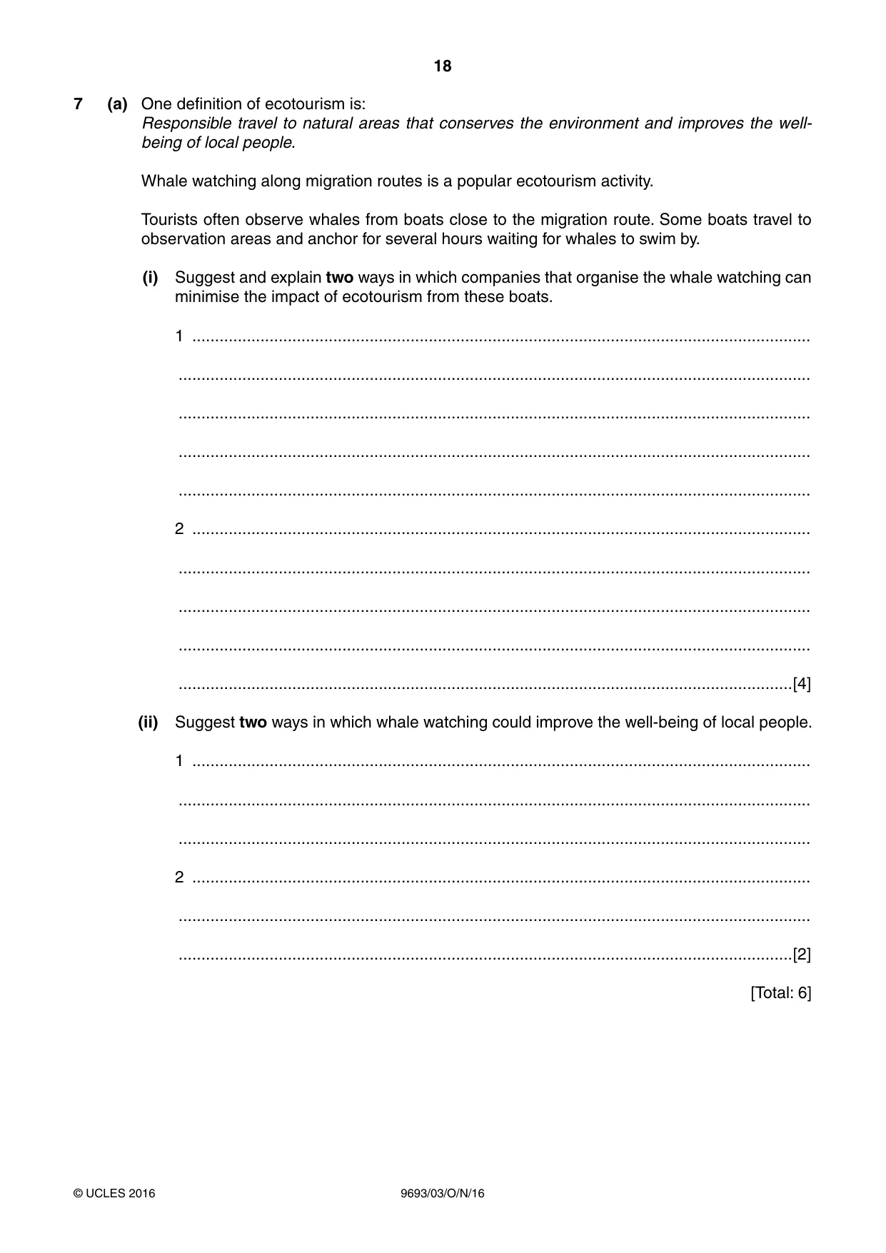 Cambridge A Level Marine Science 9693 2016 Oct/Nov Paper 3 · Variant 1 question paper, page 18 of 20