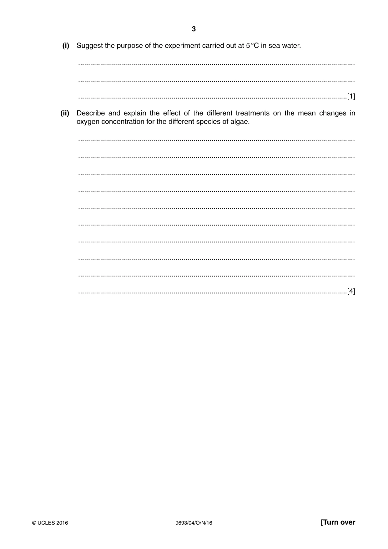 Cambridge A Level Marine Science 9693 2016 Oct/Nov Paper 4 · Variant 1 question paper, page 3 of 12