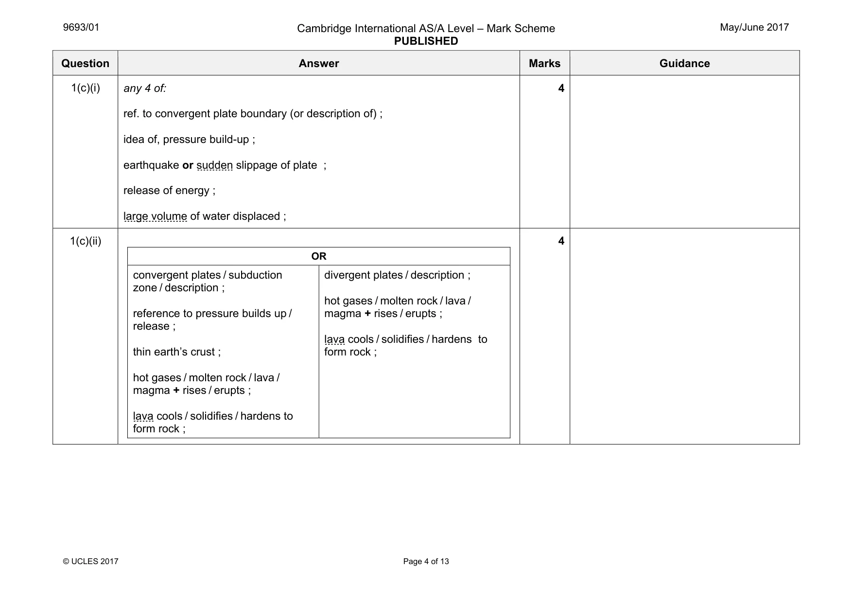 Mark scheme, page 4 of 13