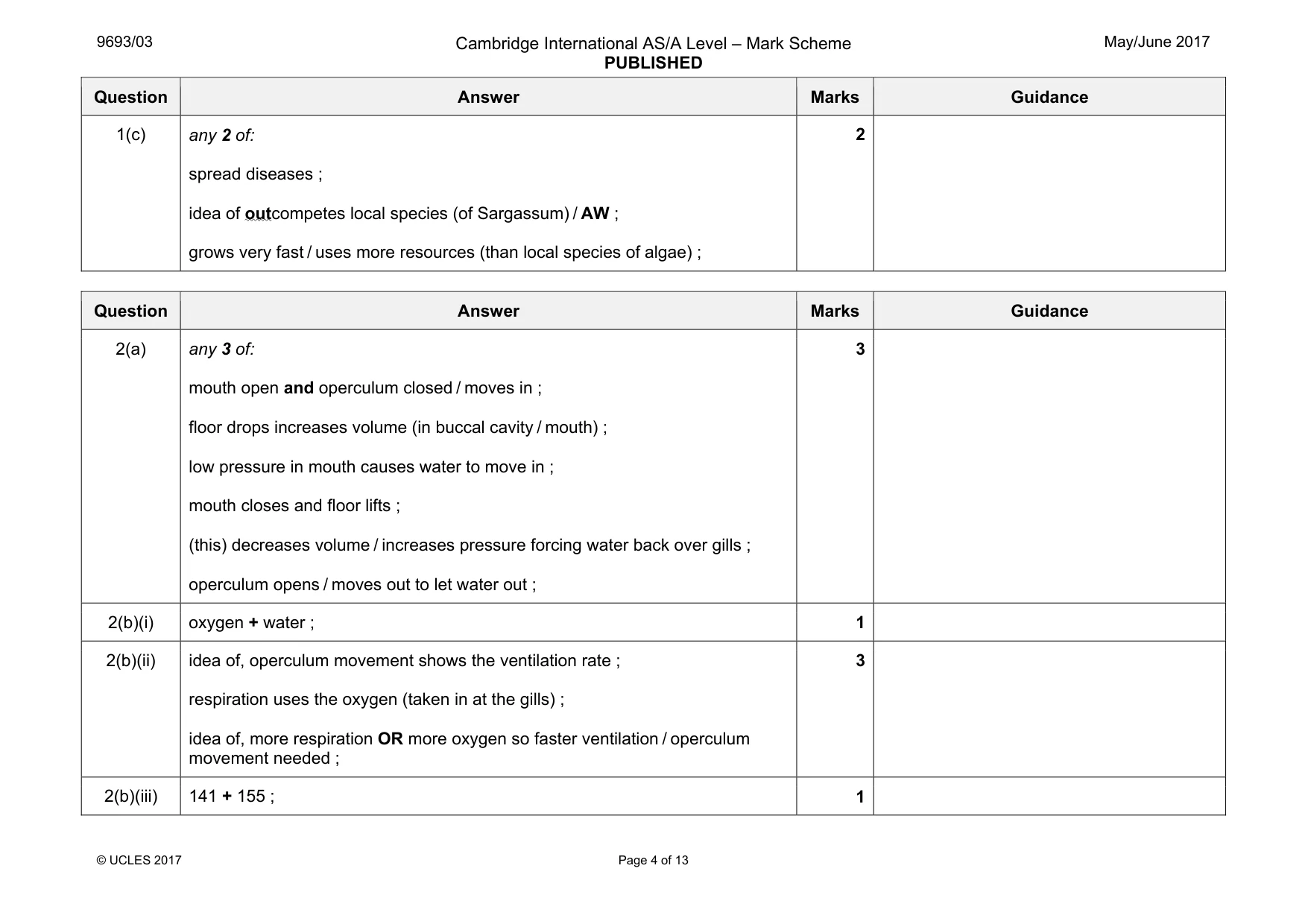 Mark scheme, page 4 of 13